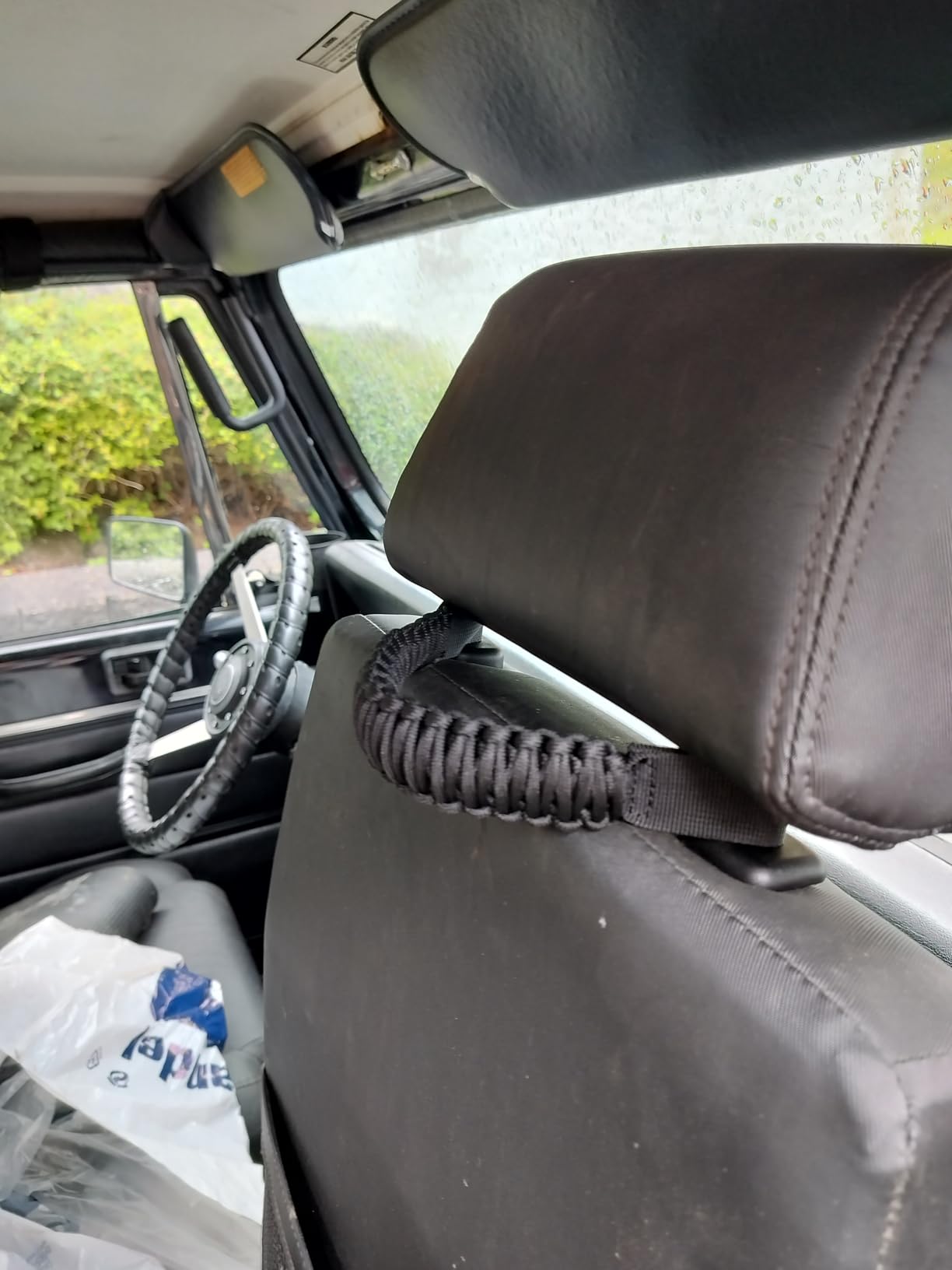Paracord Headrest Grab Handles for Jeep Wrangler TJ JK JL Land Cruiser FJ Suzuki - 2pcs Black customer photo 2
