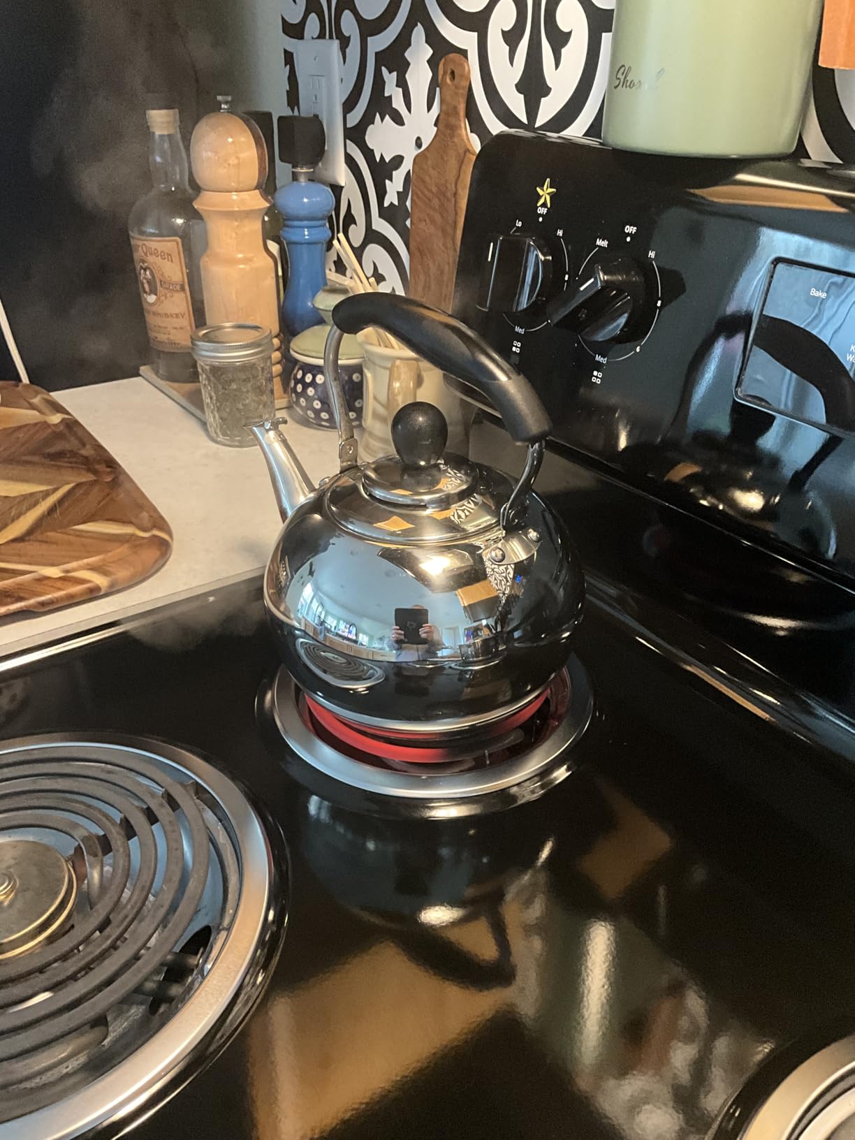 Dclobtop Whistling Tea Kettle Stovetop - 2.0 Quart Round Tea Pot for Stovetop, Silver Mirror Polished Classic Stovetop Kettle, Food Grade Material Teapot for Stove Top customer photo 1