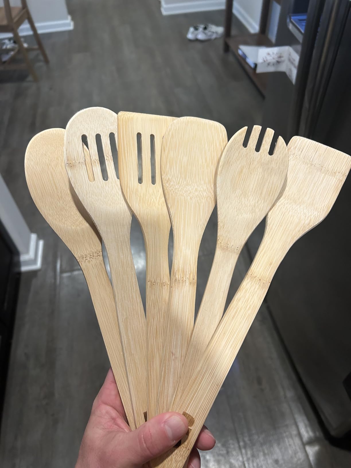 Riveira Bamboo Cooking Spoons 6-Piece - Wooden Cooking Utensils Set with Wooden Spoons for Cooking & Spatulas Wooden Utensil Sets - Premium Kitchen Utensil Set - Durable First Apartment Essentials customer photo 1
