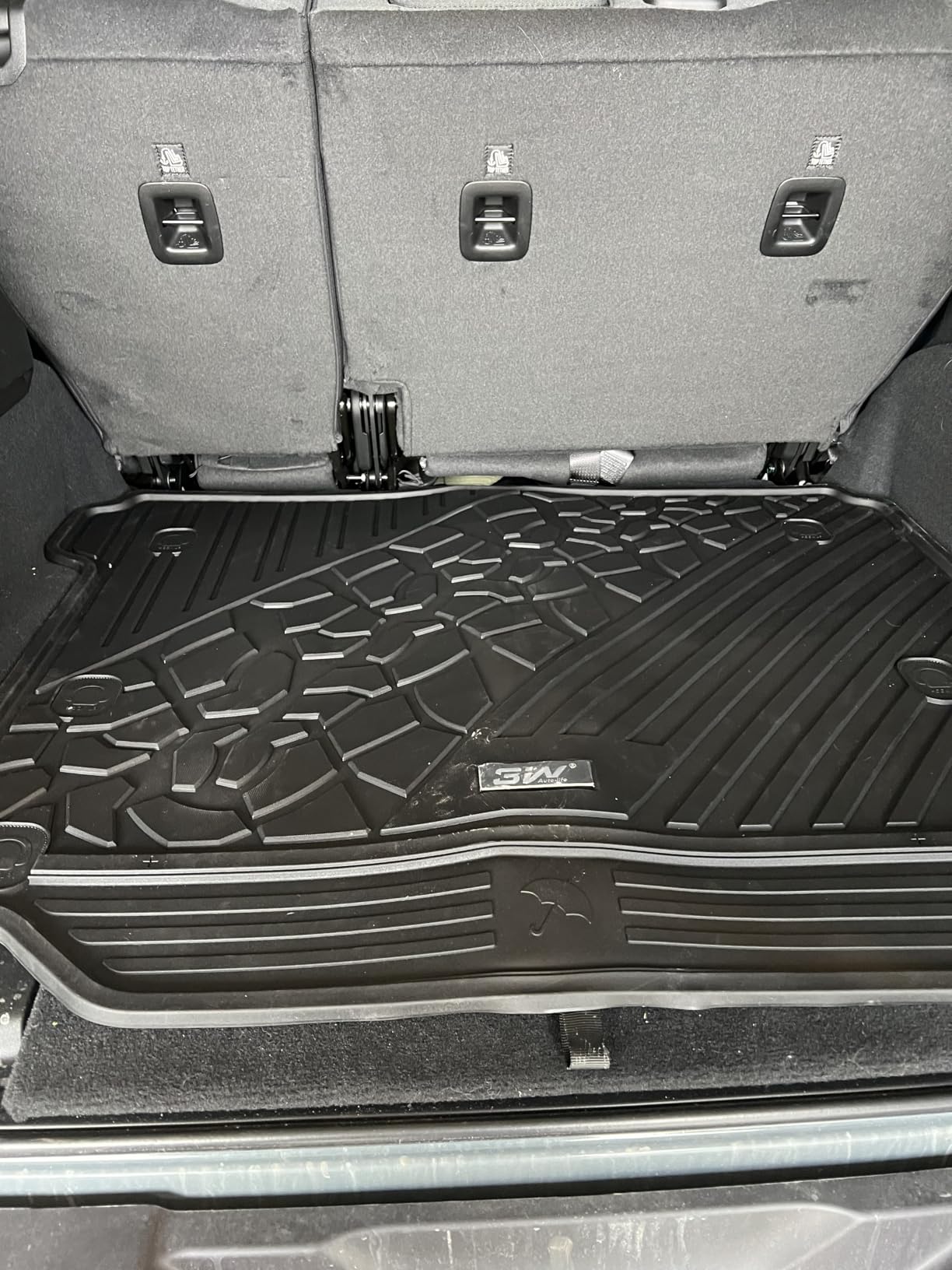 3W Floor Mats&Cargo Liner Fit for Jeep Wrangler JL 2018-2025 2026 Unlimited 4-Door Sahara Willys Rubicon Without Subwoofer (Non JK or 4XE) All-Weather TPE Floor Liner and Trunk Full Set Car Mats customer photo 2
