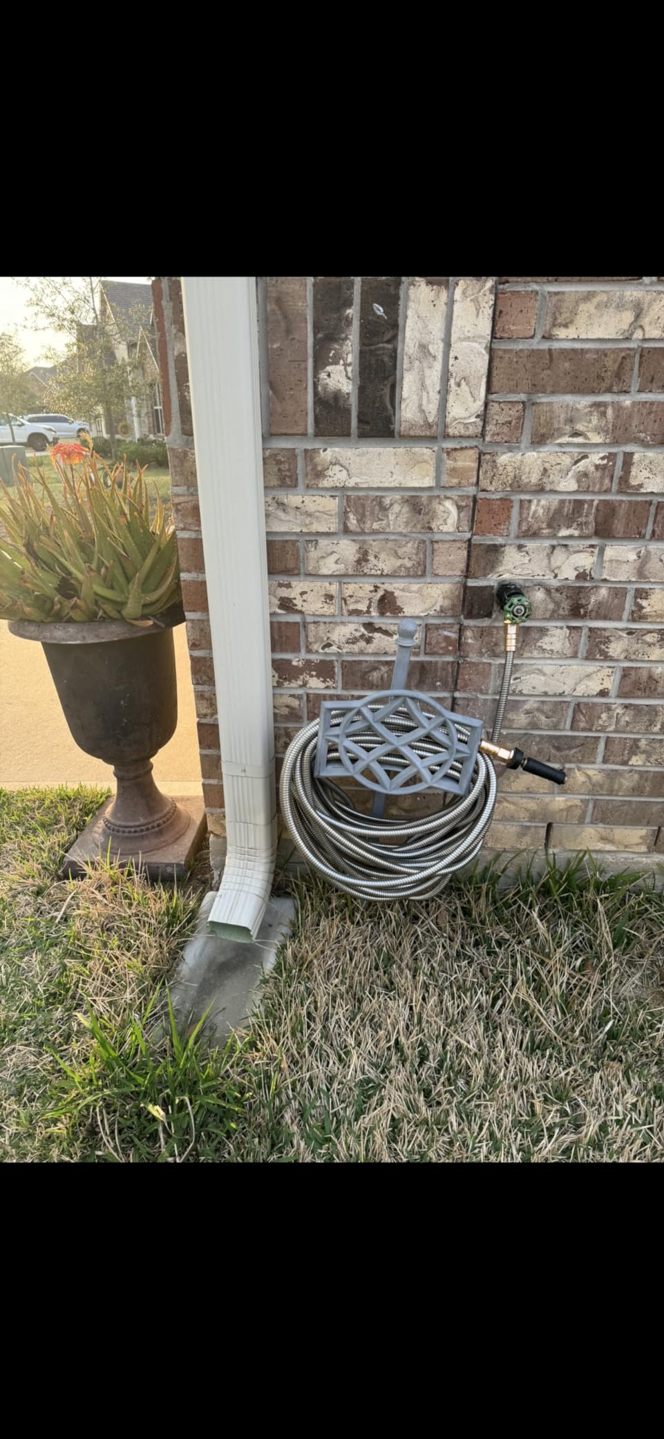 100 FT Garden Hose Expandable - 304 Stainless Steel Water Hose 100 FT - Heavy Duty Flexible Kink Free Hose, no Bite customer photo 2
