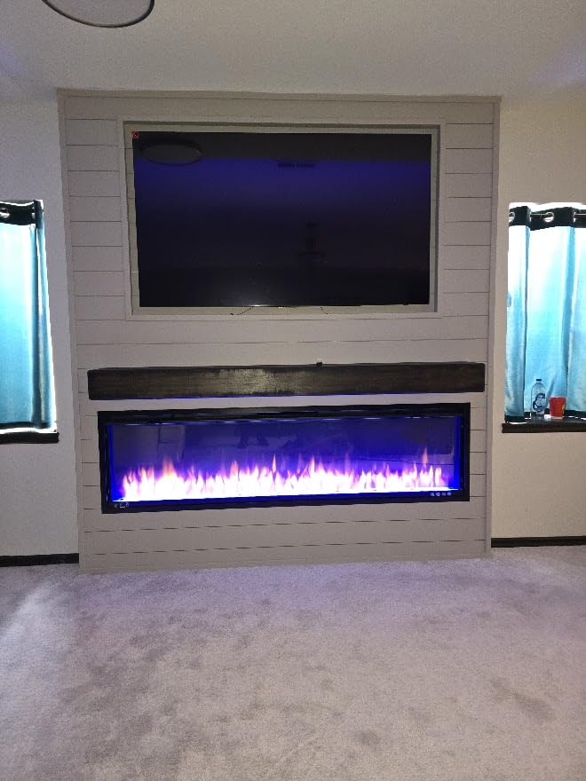SimpliFire 72-Inch Allusion Platinum Linear Electric Fireplace (SF-ALLP72-BK) customer photo 1