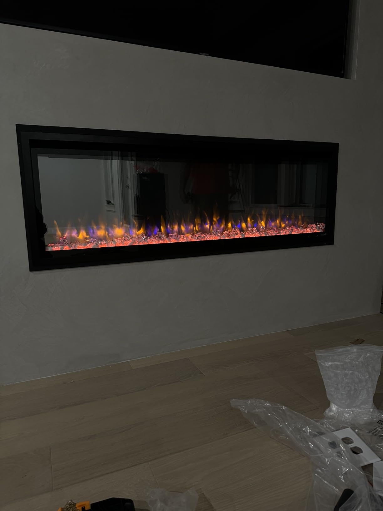 SimpliFire 60-Inch Allusion Platinum Linear Electric Fireplace (SF-ALLP60-BK) customer photo 2