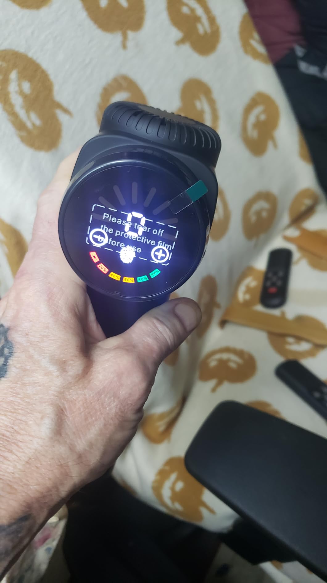 TOLOCO Massage Gun, Deep Tissue Back Massage for Athletes for Pain Relief, Percussion Massager with 10 Massages Heads & Silent Brushless Motor, Valentines Day Gifts for Him Her, Black customer photo 1