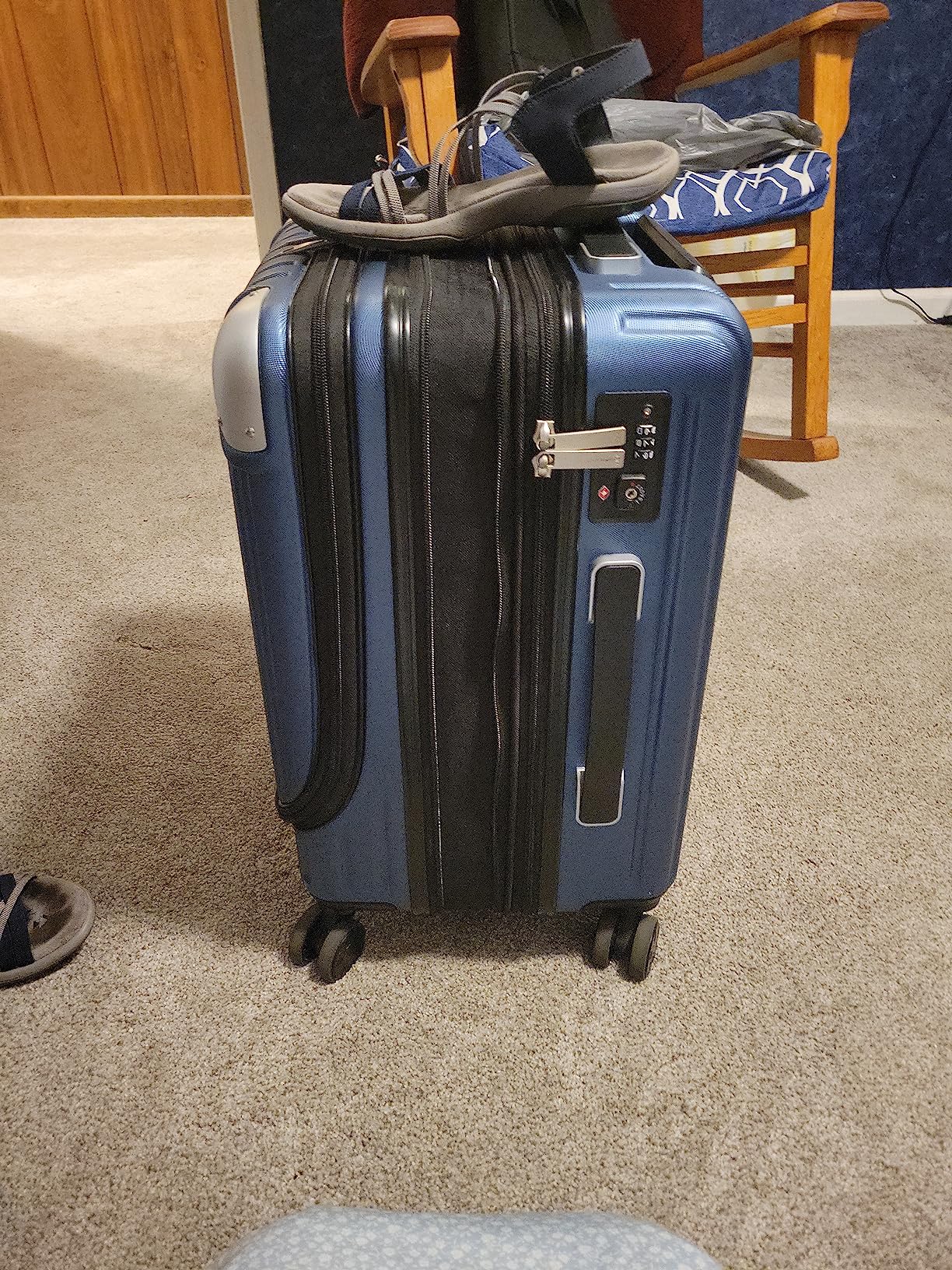 Grace Carry on Luggage Airline Approved, 20 Inch Expandable Hard Sided Luggages with Spinner Wheels, Harshell Small Rolling Suitcase for Women Men with Tsa Lock, Blue customer photo 1
