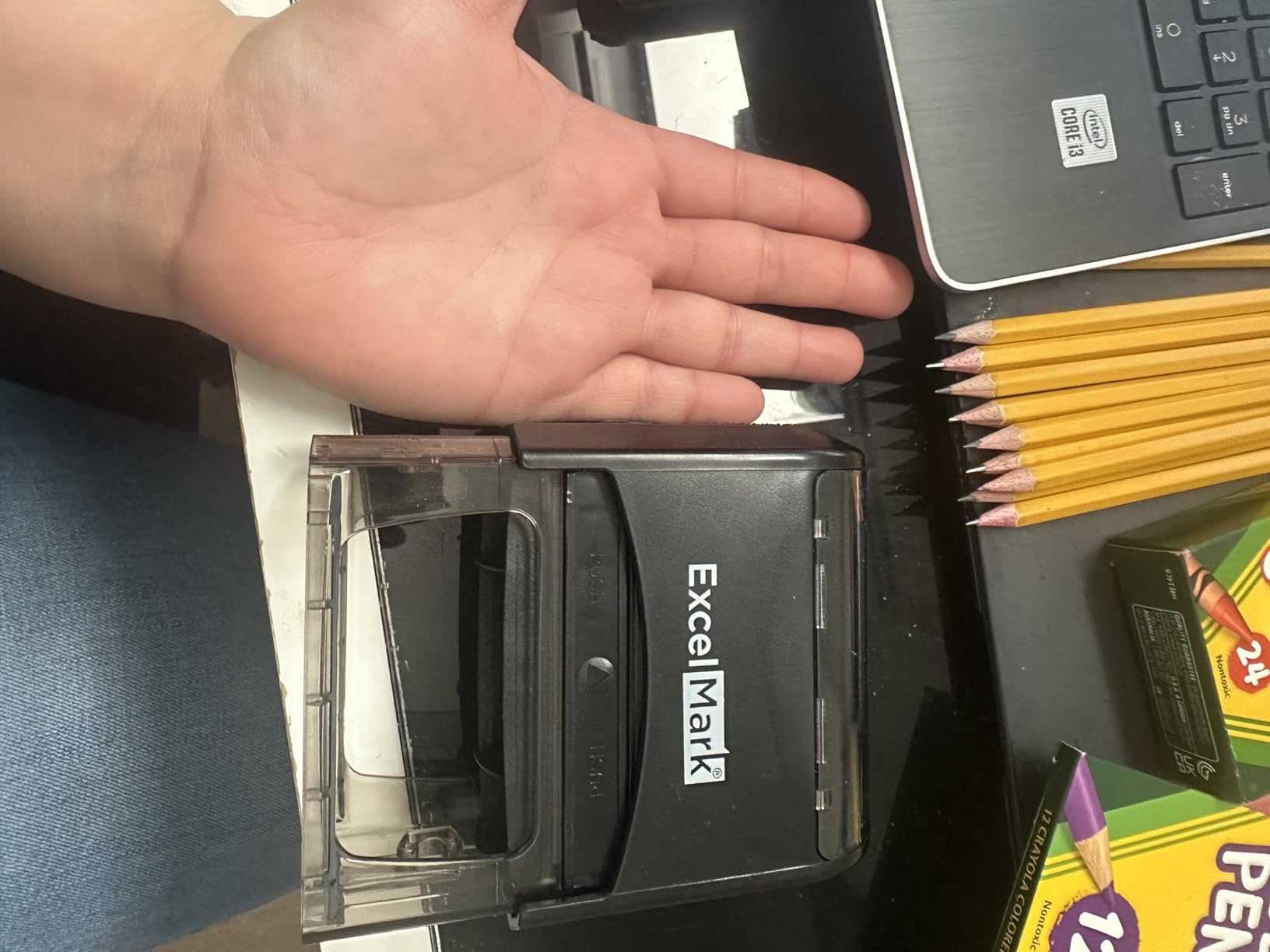 ExcelMark Notary Acknowledgement Stamp - Black Ink customer photo 2