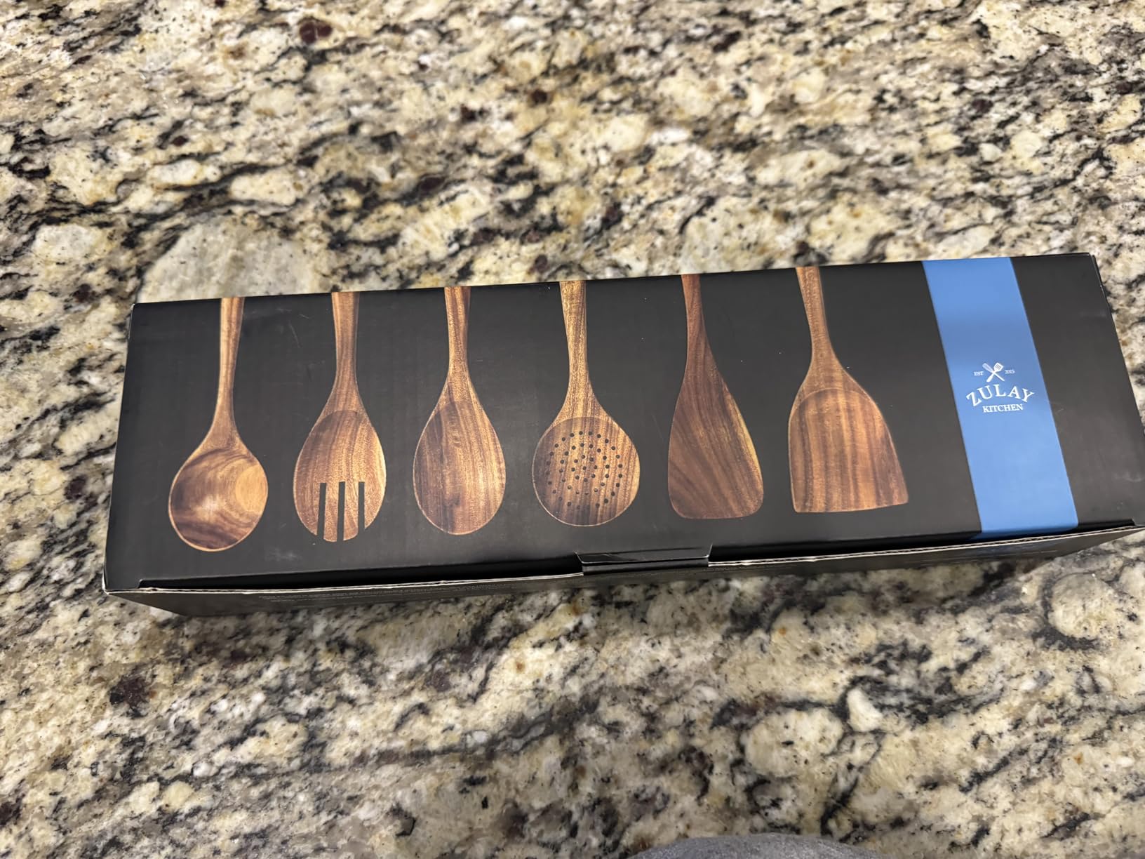 Zulay Kitchen 6 Piece Wooden Spoons for Cooking - Natural Teak Wooden Utensil Set, Easy to Clean, Durable, Smooth with Comfort Grip - Non Toxic Wooden Cooking Utensil Sets customer photo 2
