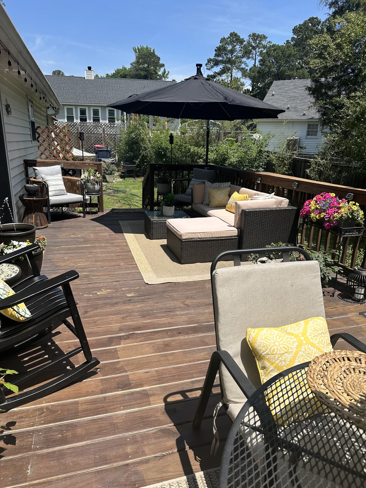 Best Choice Products 10ft Solar LED Offset Cantilever Hanging Market Patio Umbrella, 8 Sturdy Ribs, Easy Adjustment - Tan customer photo 2