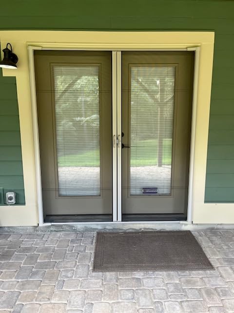 LARSON Brisa Double Sandstone Retractable Screen Door, French Door Screen with EZ-Glide Fits 80-in to 81-in Tall x 68-in to 72-in Wide Front or Patio Doors customer photo 1