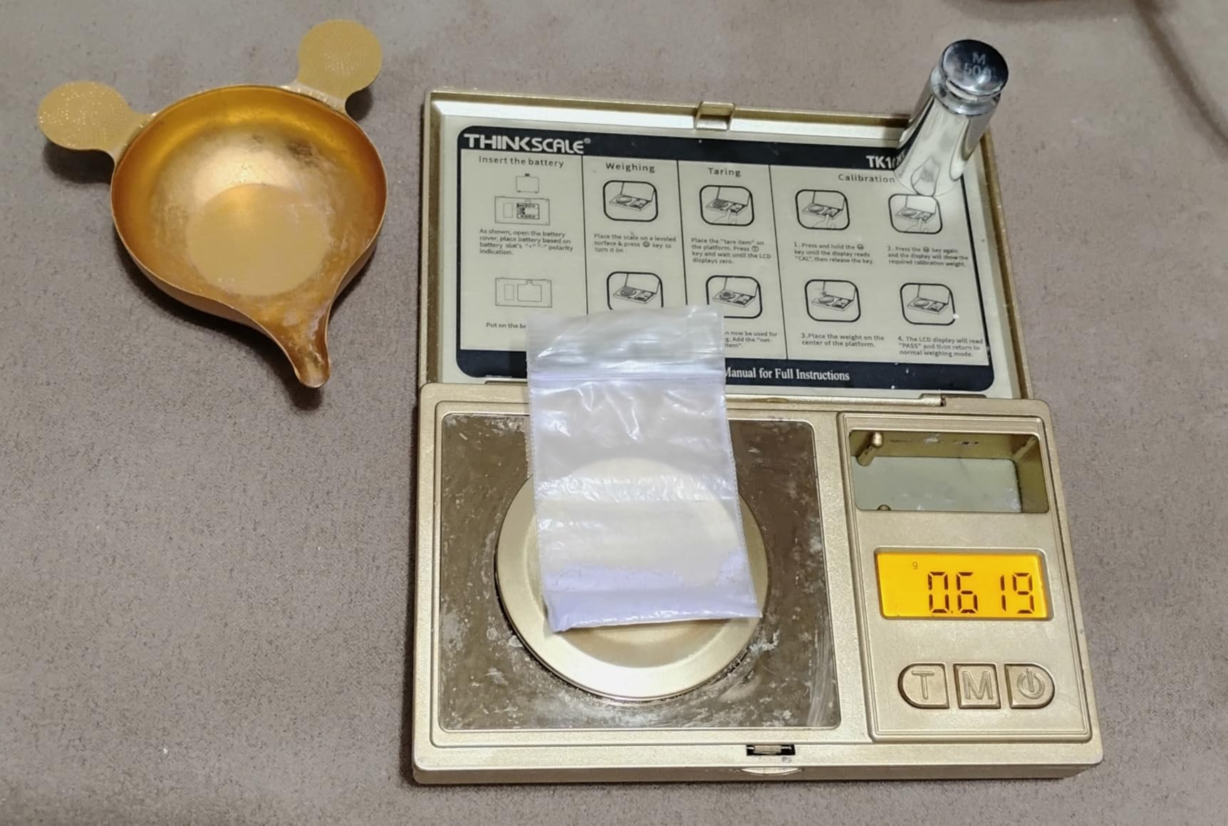 THINKSCALE Milligram Scale, 50g/0.001g Digital Jewelry Scale, Micro Gram Scale for Powder, Medicine, Gold, Gem, Reloading, Mg Scale 6 Units customer photo 2