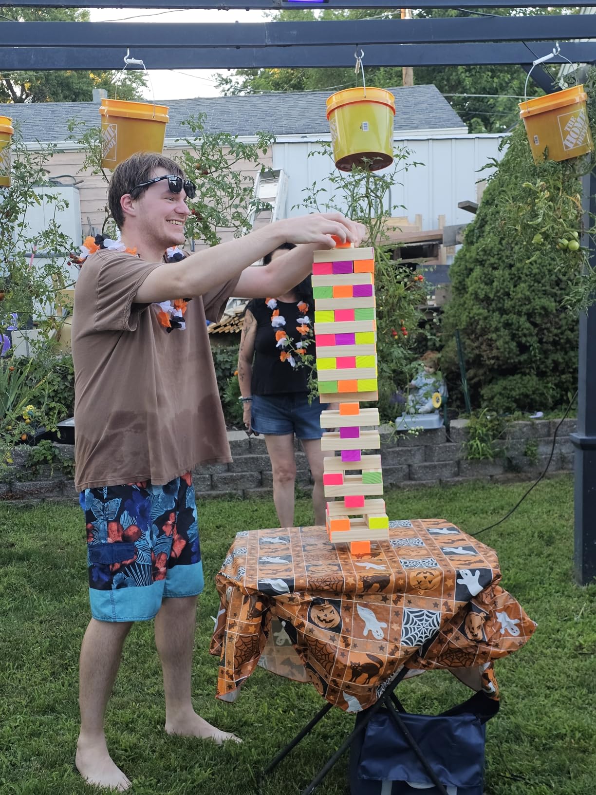 Giant Tumble Tower Games for Kids and Adults 57 Blocks New Zealand Pine Wooden Blocks Stacking to Over 4.2FT Family Game customer photo 2