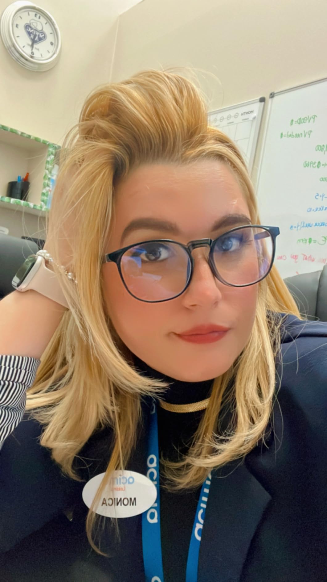 Blue Light Blocking Glasses Women/Men,Retro Round Anti Eyestrain Computer Gaming Glasses(Black+Blue) customer photo 1