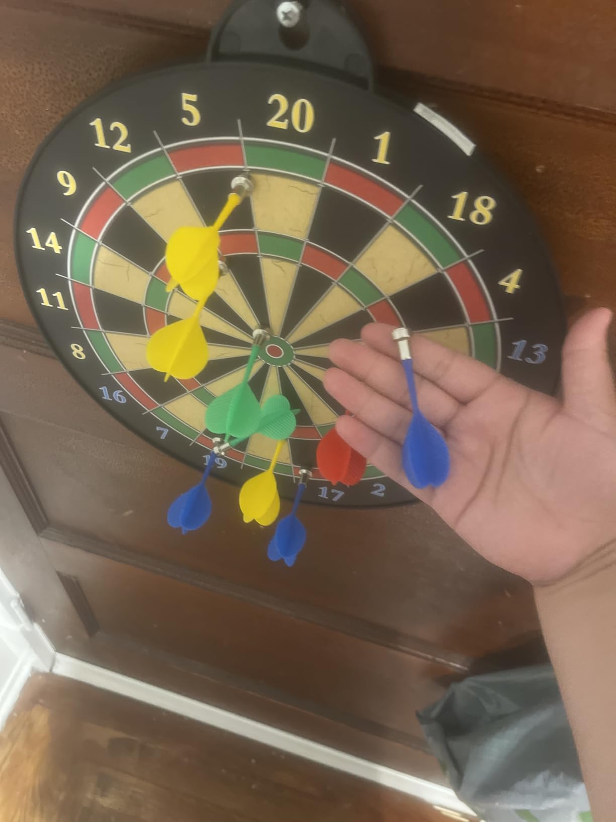 Dart Board - 12pcs Magnetic Darts - Excellent Indoor Game and Party Games - Gifts for 5 6 7 8 9 10 11 12 Year Old Boy Kids customer photo 1