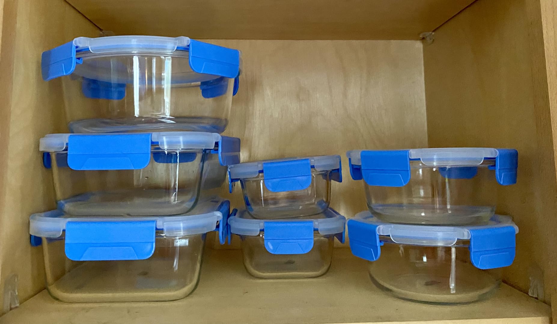 Amazon Basics Glass Food Storage Containers, Leak Proof, Oven Safe, Easy to Clean, Stain Resistant, Set of 7, 14 Pieces Including Lids, BPA-Free customer photo 2