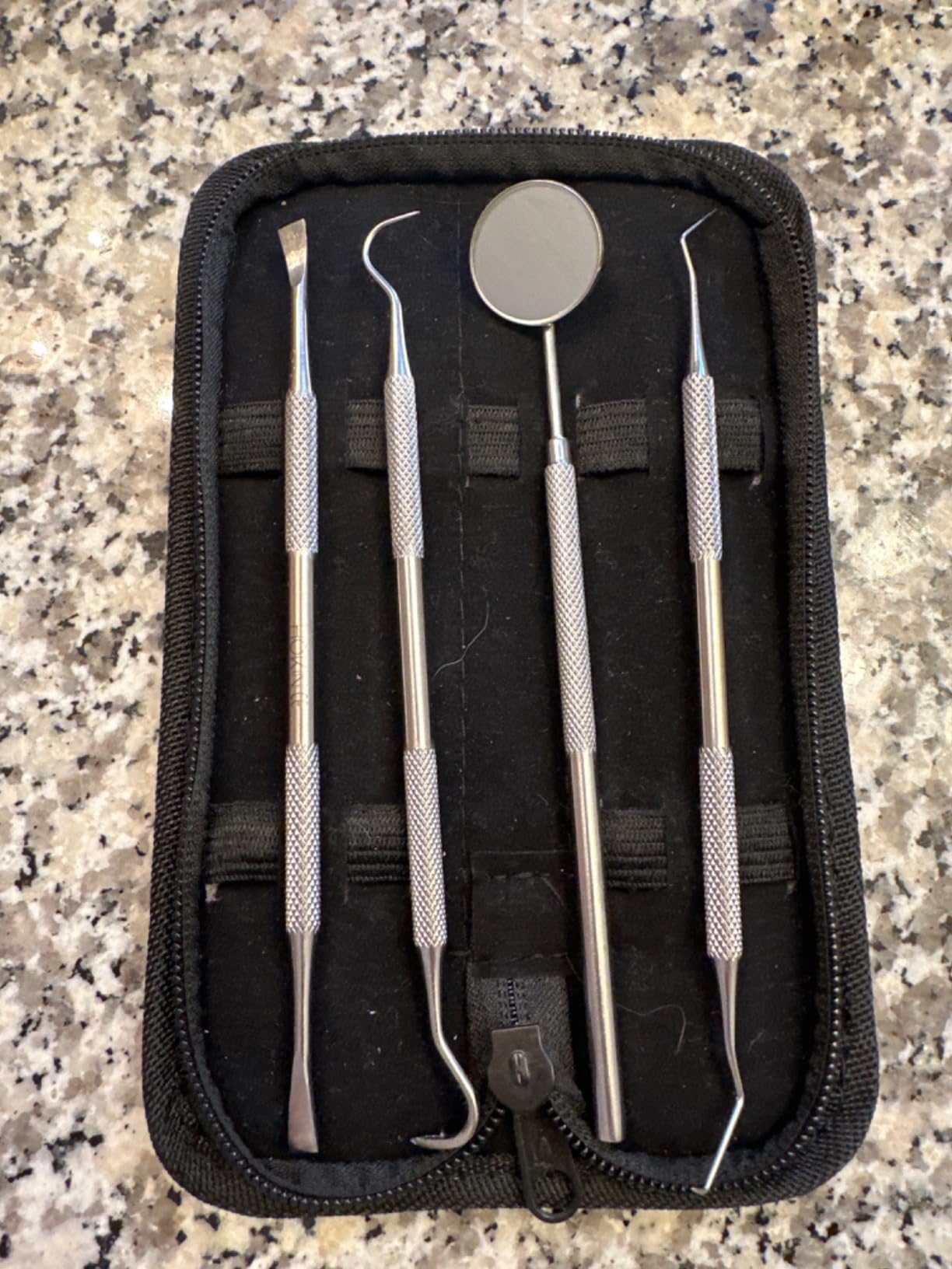 Dental Tools HOKIN Plaque Remover Teeth Cleaning Tool 4 Pcs Dental Care Kit Tooth Filling Repair Set Stainless Steel Dental Tools for Men Women Kids and Pet Care customer photo 2