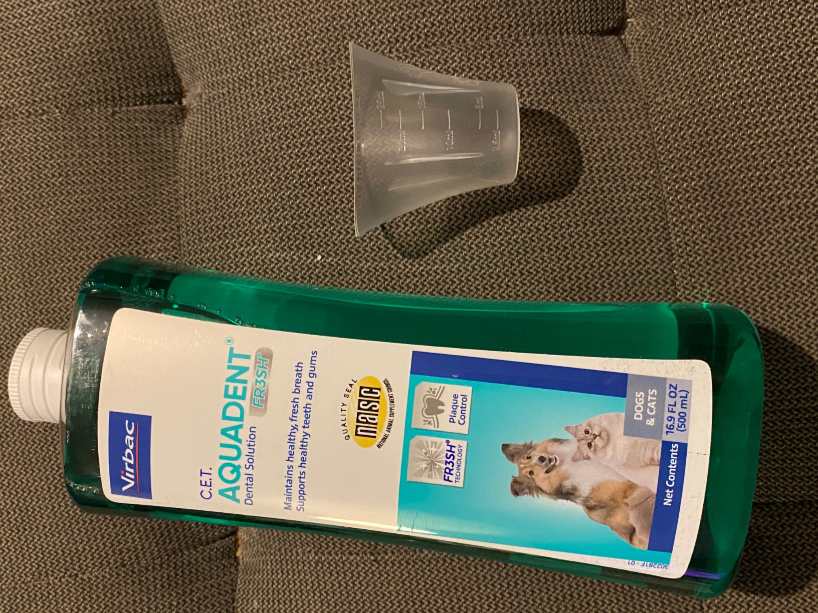 Virbac C.E.T. AQUADENT FR3SH Dental Solution for Dogs & Cats, 500 ml - Supports Dental Health & Fresher Breath customer photo 2