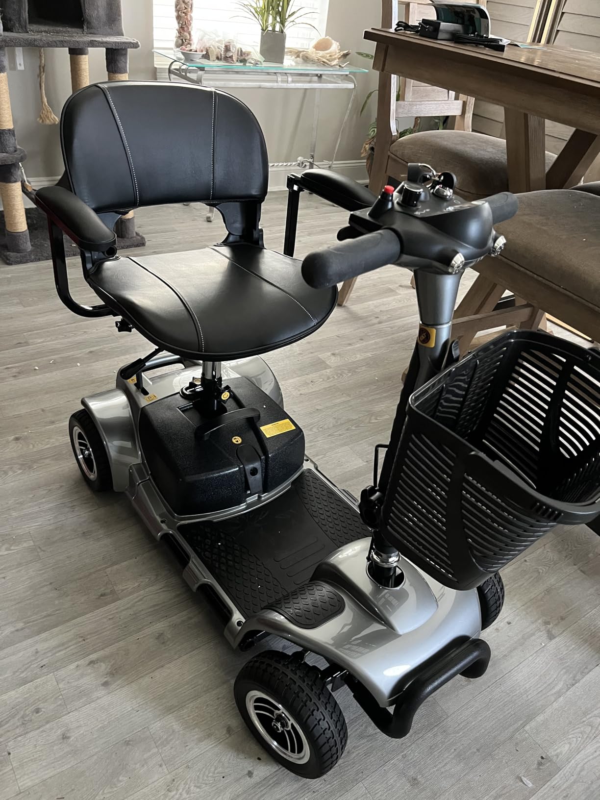 Vive 4 Wheel Mobility Scooter - Electric Powered Wheelchair Device - Compact Heavy Duty Mobile for Travel, Adults, Elderly - Long Range Power Extended Battery with Charger & Basket customer photo 2