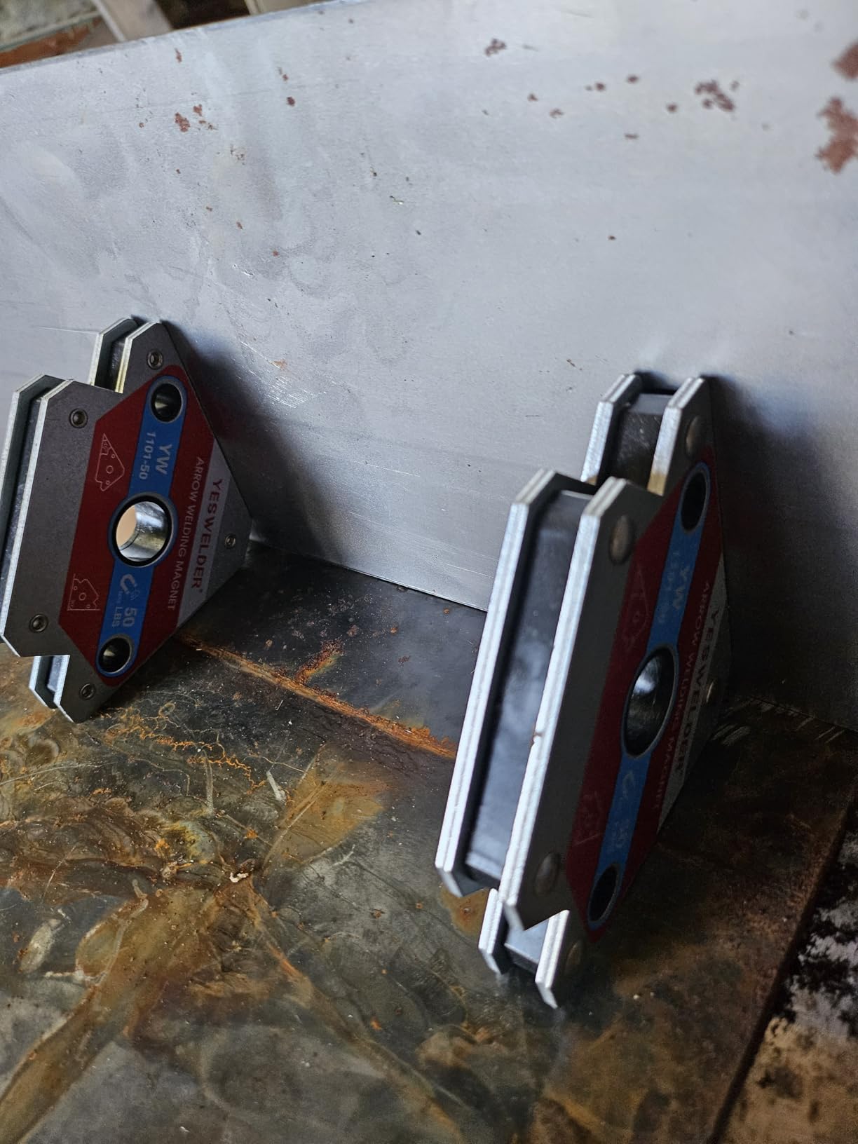 YESWELDER 25 LB & 50LB Welding Magnet-4 Pieces of Magnetic Welding Holder 25 LBS /50 LBs Holding Power Welding Accessories customer photo 1