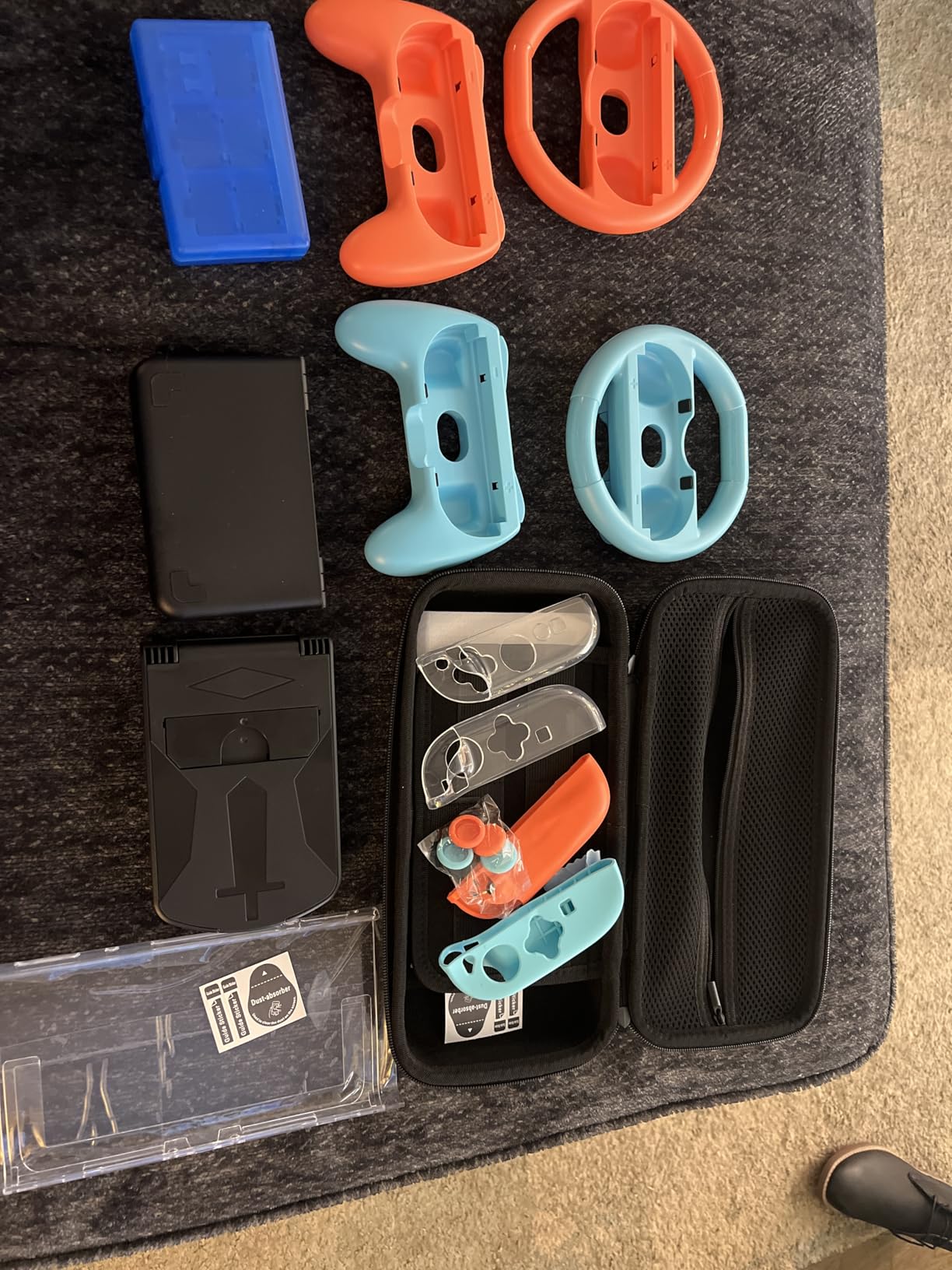 Switch Accessories Bundle for Nintendo Switch: Carrying Case, Screen Protector, Joycon Grips and More (23 in 1) customer photo 1