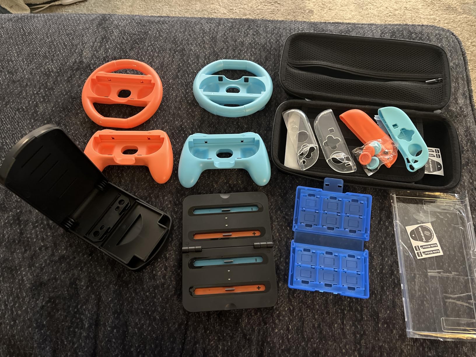 Switch Accessories Bundle for Nintendo Switch: Carrying Case, Screen Protector, Joycon Grips and More (23 in 1) customer photo 2