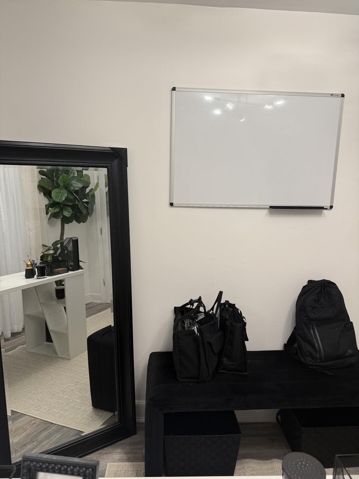 VIZ-PRO Dry Erase Board/Magnetic White Board, 48 X 32 Inches, Silver Aluminium Frame customer photo 2