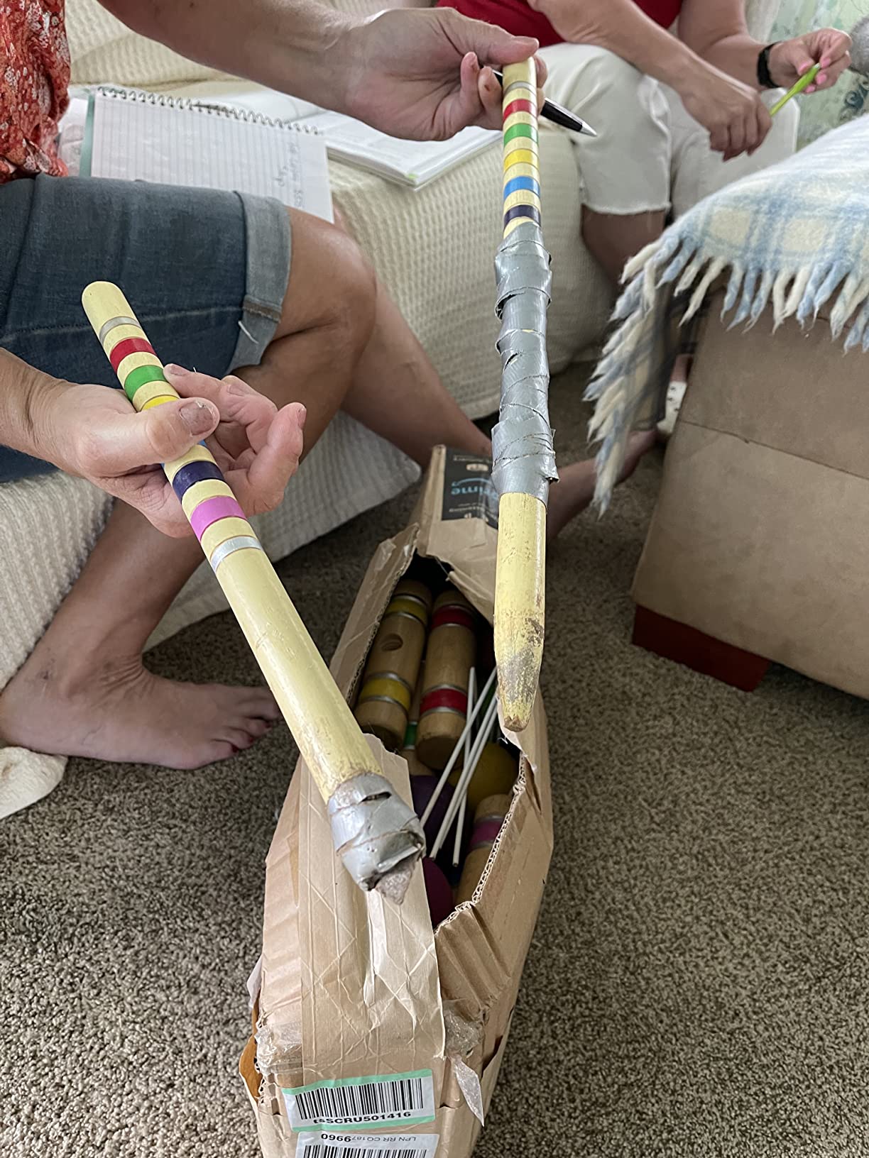 Pointyard 28'' Six Player Croquet Set with Premium Wooden Mallets, Colored Ball, Wickets, Stakes, Perfect Outdoor Game, Yard Game, Party BBQ Game for Adults & Families (Includes Sturdy Carrying Bag) customer photo 2