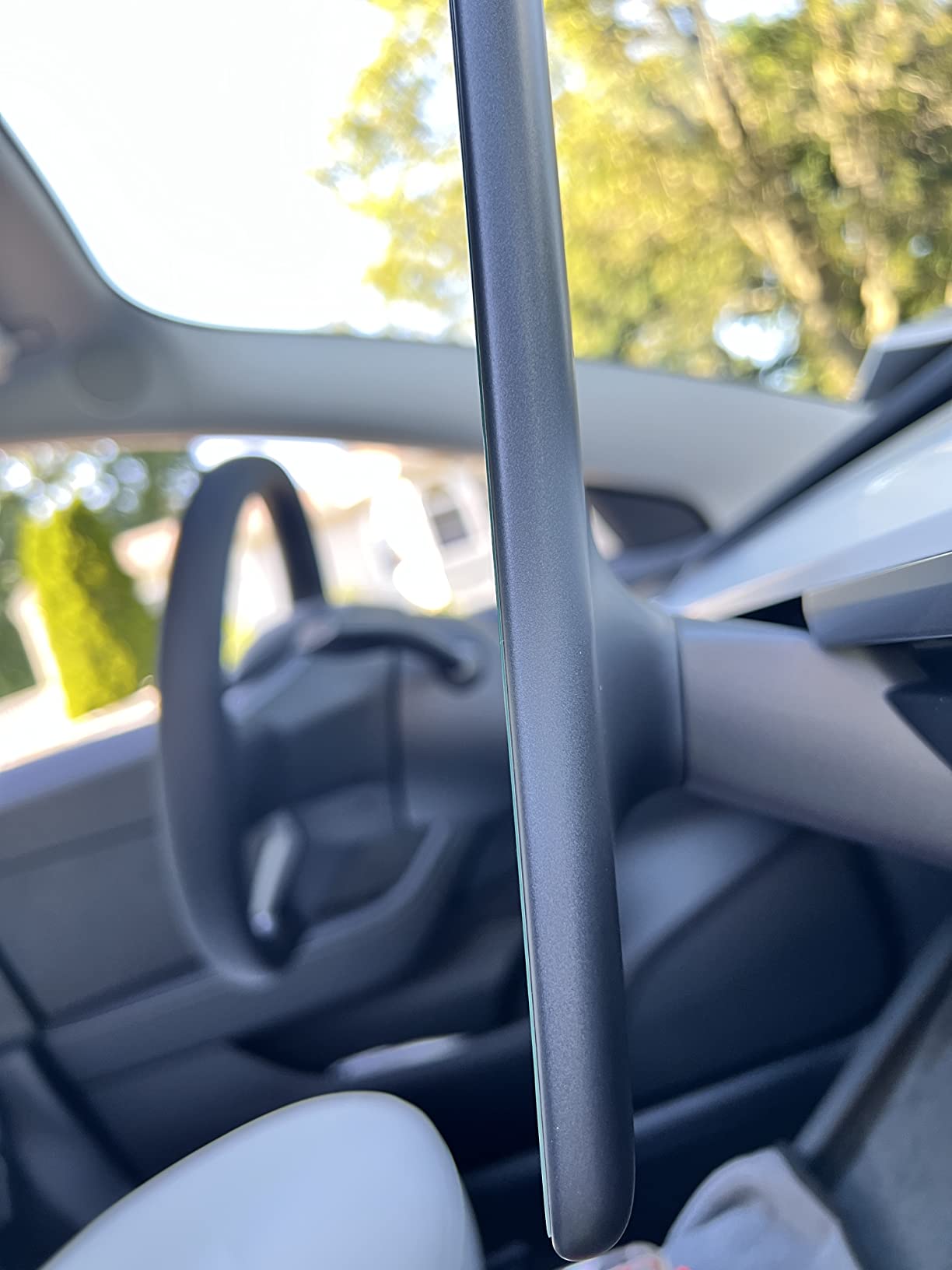 Spigen Tempered Glass Screen Protector [GlasTR EZ FIT] Designed for Tesla Model 3 (2023-2017), Tesla Model Y (2025-2020) 15 inch Dashboard Touchscreen - Crystal Clear customer photo 2