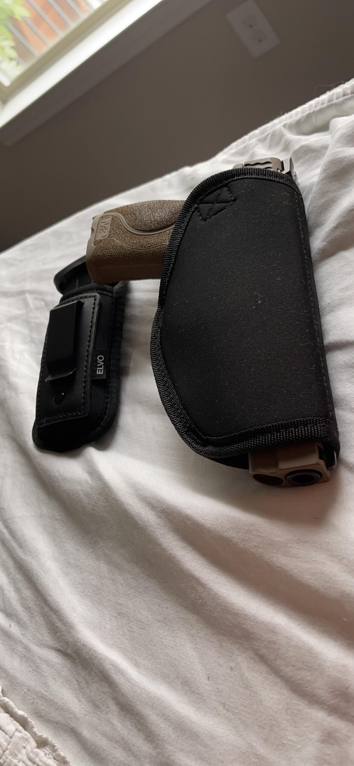 2 Pack Universal IWB Gun Holster for Concealed Carry, Inside The Waistband Pistols Holsters, Fits All Firearms S&W M&P Shield 9/40 Taurus PT111 G2 Sig Sauer P320 Glock 17 19 26 27 42 43 customer photo 2