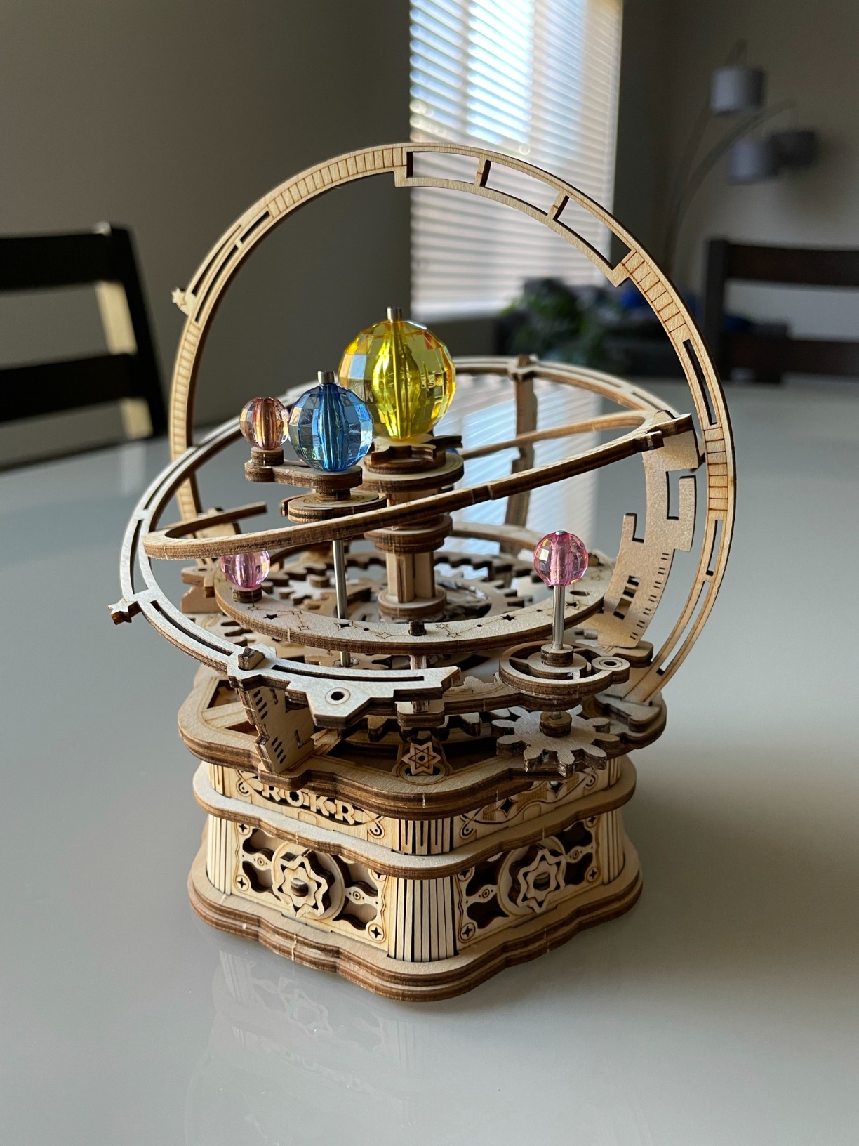 ROKR 3D Wooden Puzzles for Adults Mechanical Music Box-Starry Night, DIY Rotating Music Box Model Building Kits for Teens, DIY Crafts/Hobbies/Gifts Desk Decor for Boys Ages 14+ (Starry Night) customer photo 1