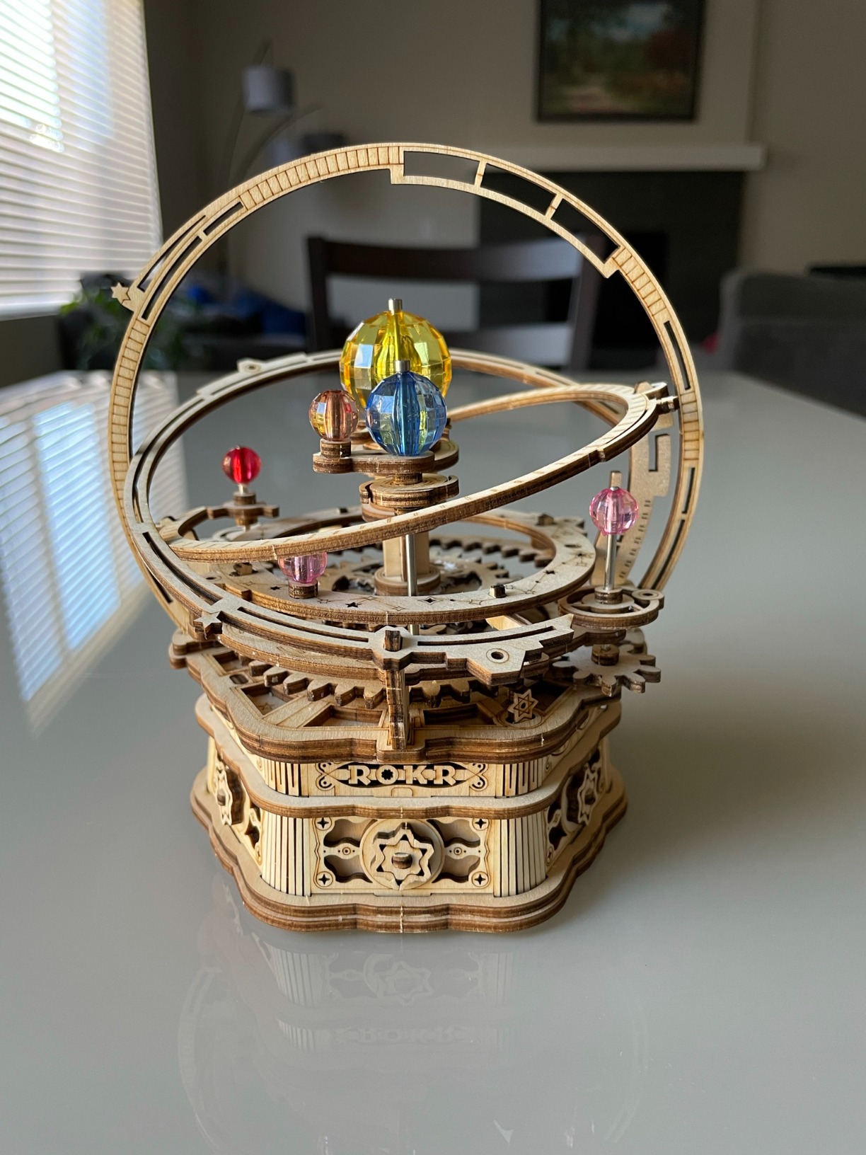 ROKR 3D Wooden Puzzles for Adults Mechanical Music Box-Starry Night, DIY Rotating Music Box Model Building Kits for Teens, DIY Crafts/Hobbies/Gifts Desk Decor for Boys Ages 14+ (Starry Night) customer photo 2