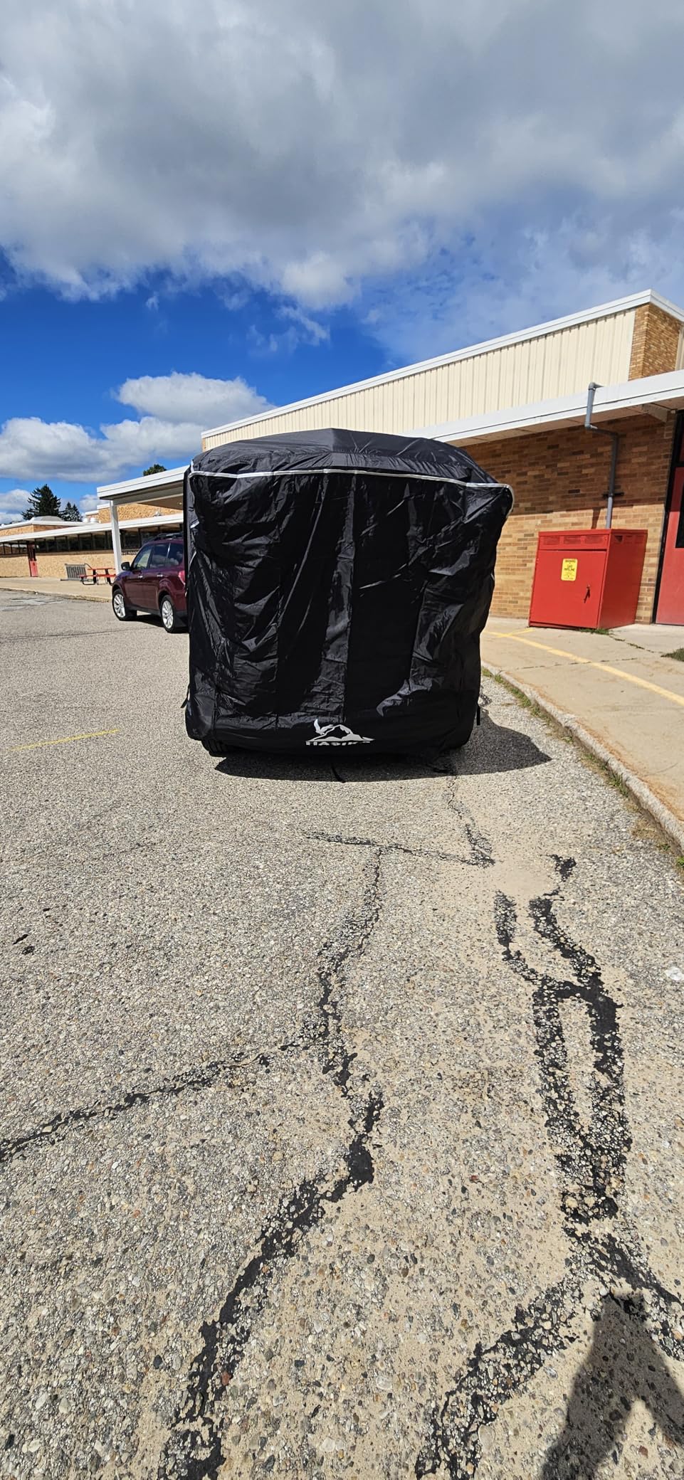 Hasika SUV Camping Tent Car Tailgate Shade Awning with Screen Net Waterproof 3000MM UPF 50+ Black customer photo 1