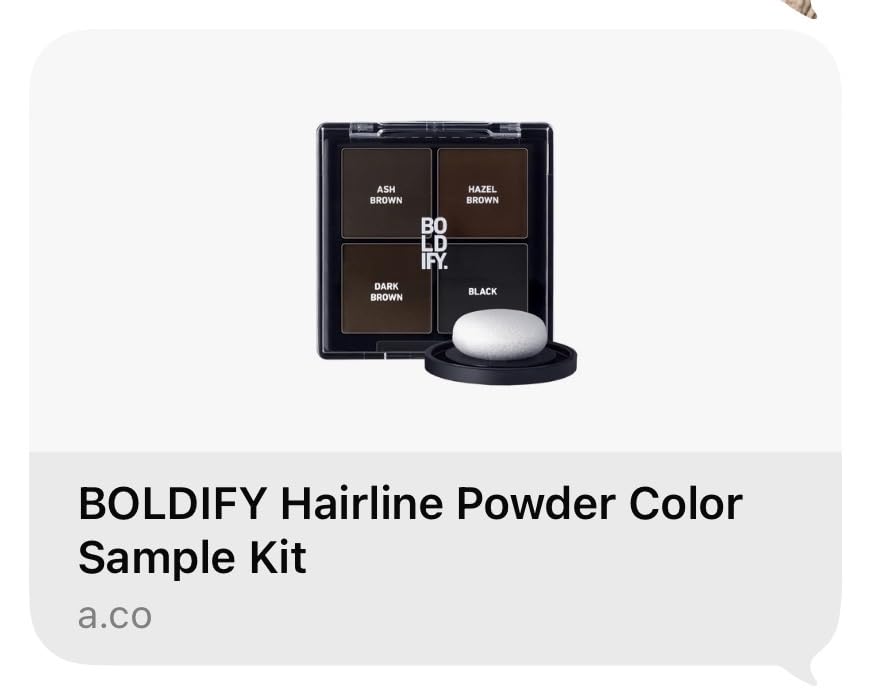 BOLDIFY Hairline Powder - Root Touch Up Hair Color for Gray Coverage - Bald Spot Concealing Hair Powder for Women & Men - 24-Hour Stain-Proof - Dark Brown customer photo 2