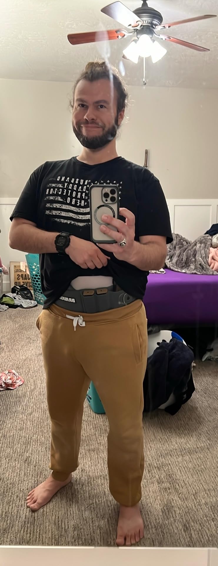 BRAVOBELT Belly Band Holster - by BRAVOBELT Athletic Performance Holster for Running, Jogging, Hiking - G17-43 S&W M&P 40 Shield | for Men & Women customer photo 2