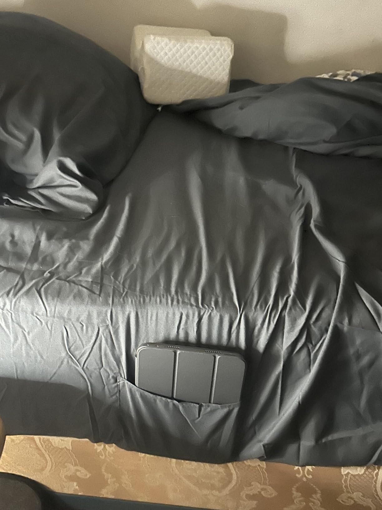 DREAMCARE King Size Sheets Set - 6 pcs Cooling Bed Sheets - up to 21in Deep Pocket King Sheet Set - 2500 Supreme Collection - Extra Soft 100% Brushed Microfiber Hotel Luxury with Side Pocket - Gray customer photo 1