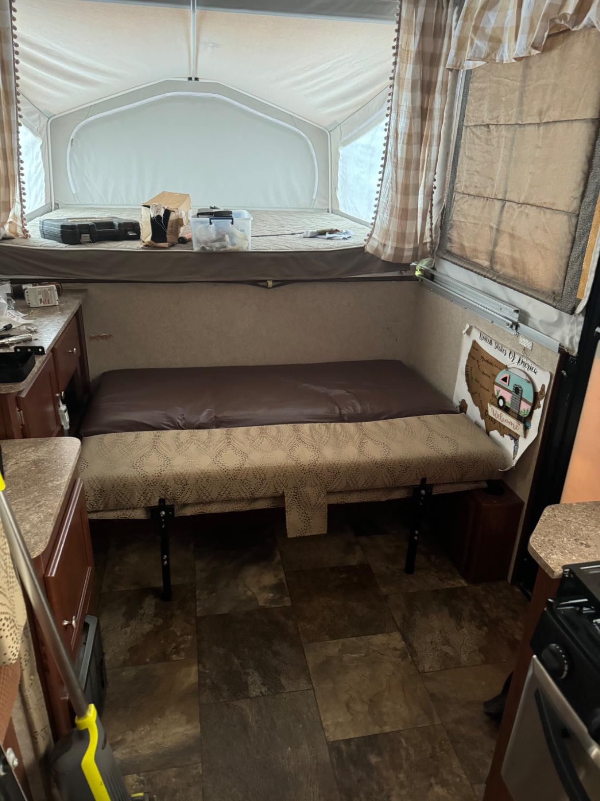RecPro RV Rollover Sofa/Bed Hinge Mechanism | DIY Folding Bed Kit | Quickly Convert from Couch to Bed | Space Saving Design Great for Sprinter and Transit Van (Without Wall Mount Hardware) customer photo 1