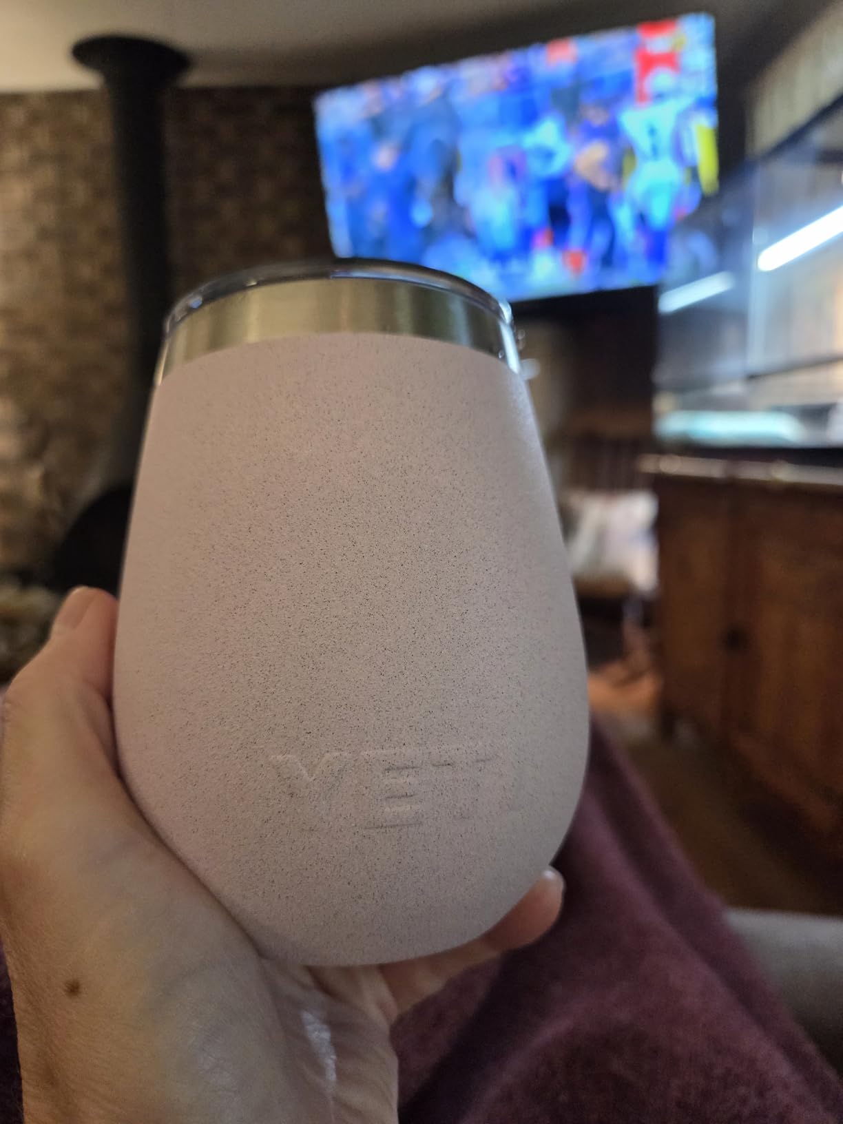 Rambler 10 oz Wine Tumbler, Vacuum Insulated, Stainless Steel with MagSlider Lid, Seafoam customer photo 1