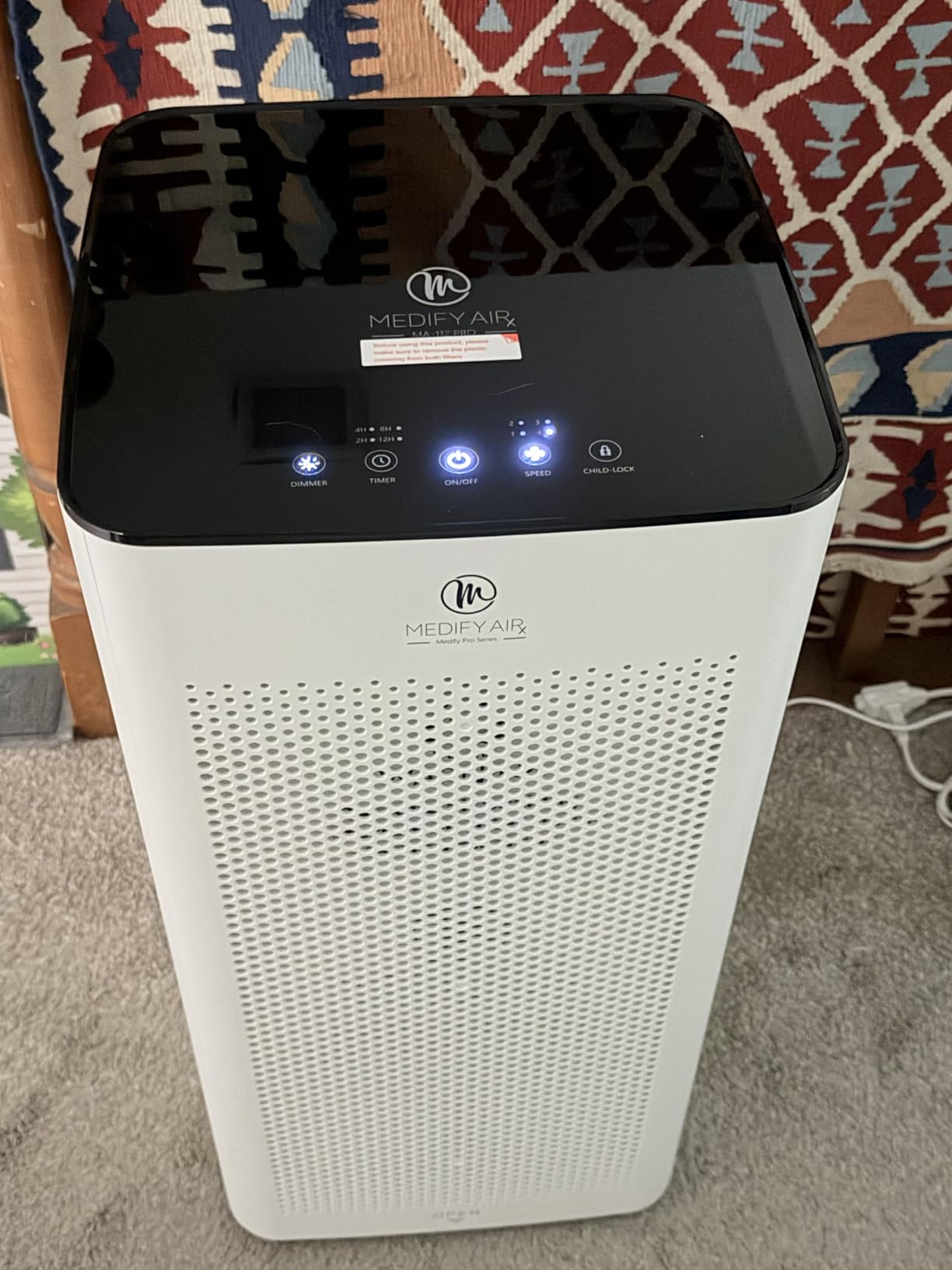 Medify MA-50 Air Purifier V3.0 with True HEPA H13 Filter | 2,640 ft² Coverage in 1hr for Smoke, Wildfires, Odors, Pollen, Pets | Quiet 99.9% Removal to 0.1 Microns | White, 1-Pack customer photo 1