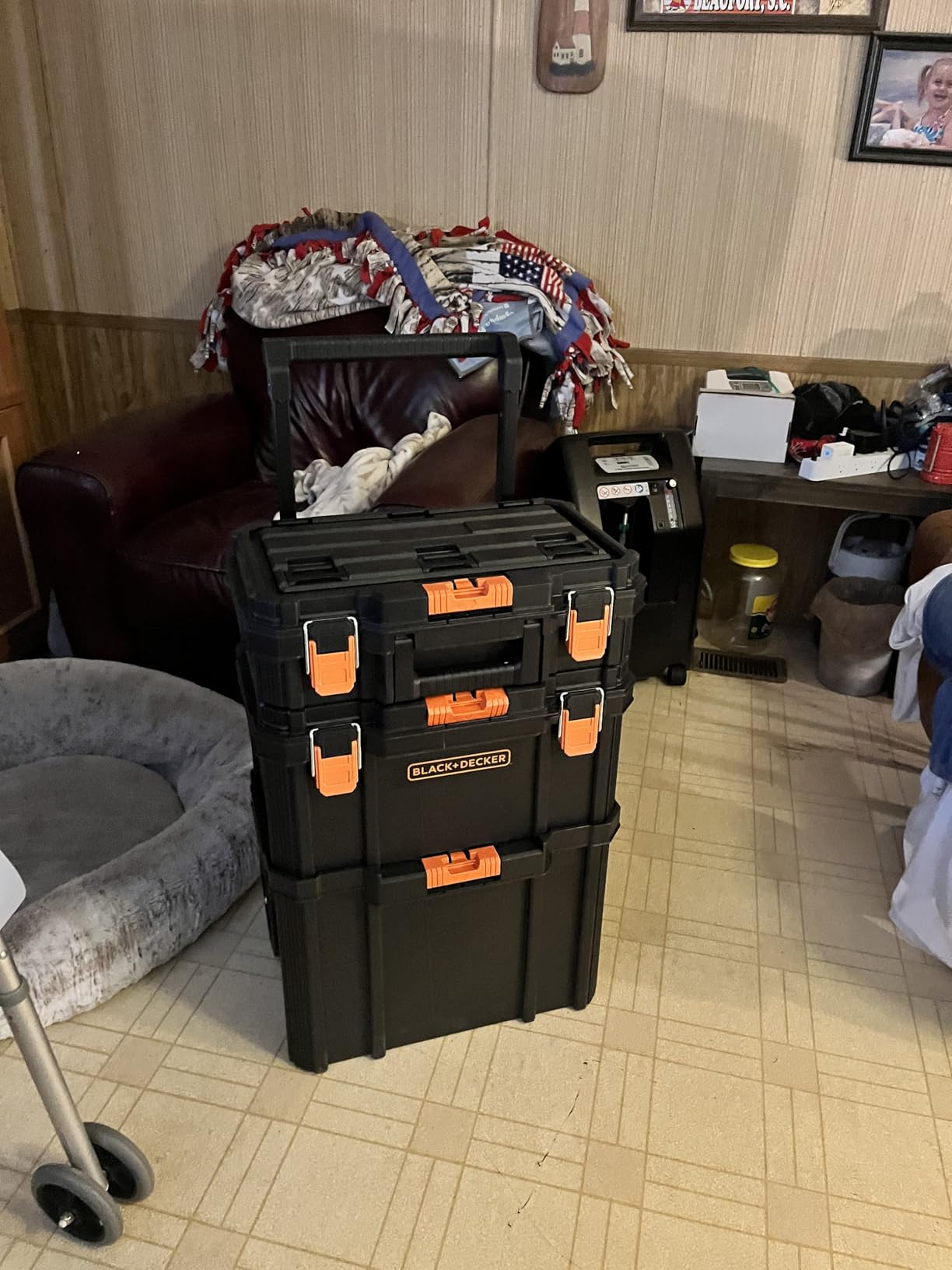BLACK+DECKER BDST60500APB Stackable Storage System - 3 Piece Set (Small, Deep Toolbox, and Rolling Tote) customer photo 1