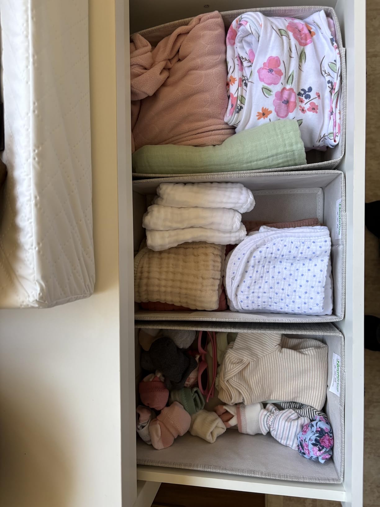 Drawer Organizer Clothes Set of 12 White-Grey - Dresser Organizer For Nursery, Bedroom, Closet - Perfect Baby Clothes Organizer and Storage & General Nursery Organization or Dresser Drawer Organizers customer photo 1
