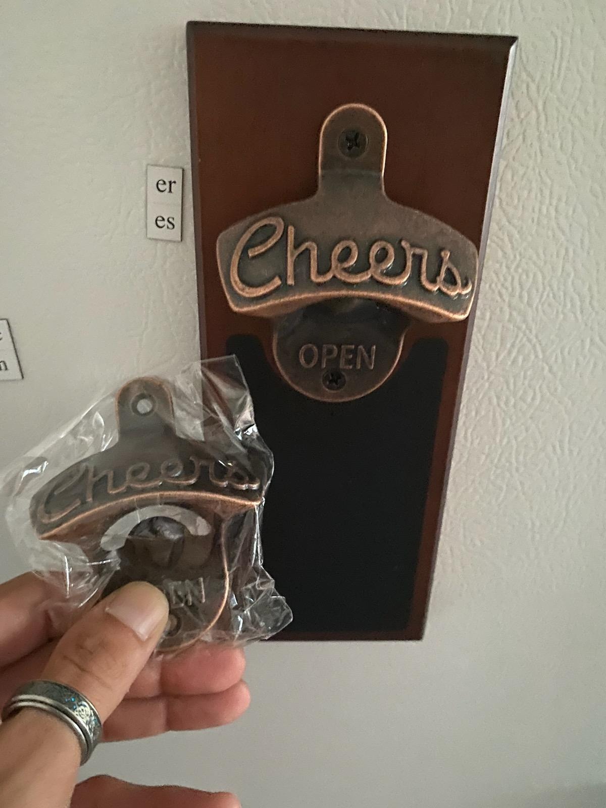 Gifts for Men Dad, Magnetic Beer Bottle Opener Wall Mounted with Auto Catch, Unique Beer Gifts for Men Him Boyfriend Grandpa Husband Uncle customer photo 2