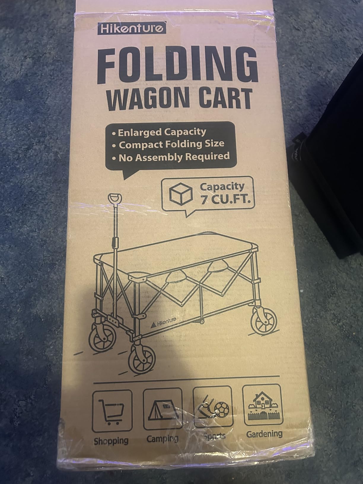Hikenture Collapsible Wagon - 330LBS Capacity, Extra Large Foldable Wagon with All-Terrain Wheels, Utility Beach Cart for Outdoor Garden customer photo 2