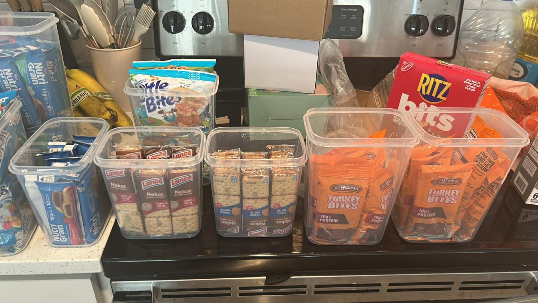 Airtight Food Storage Containers with Lids, Vtopmart 24 pcs Plastic Kitchen and Pantry Organization Canisters for Cereal, Dry Food, Flour and Sugar, BPA Free, Includes 24 Labels customer photo 1