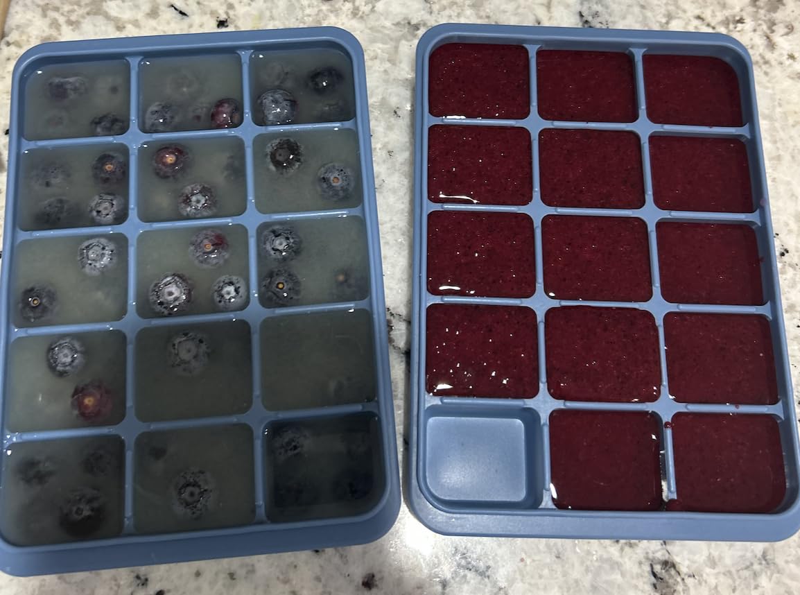 Ice Cube Trays Set of 2, Easy Release 15 Flexible Silicone Ice Cube Molds with Removable Lid Reusable Freezer Ice Trays Stackable for Whiskey, Baby Food, BPA Free (BAMBOO GREEN) customer photo 2