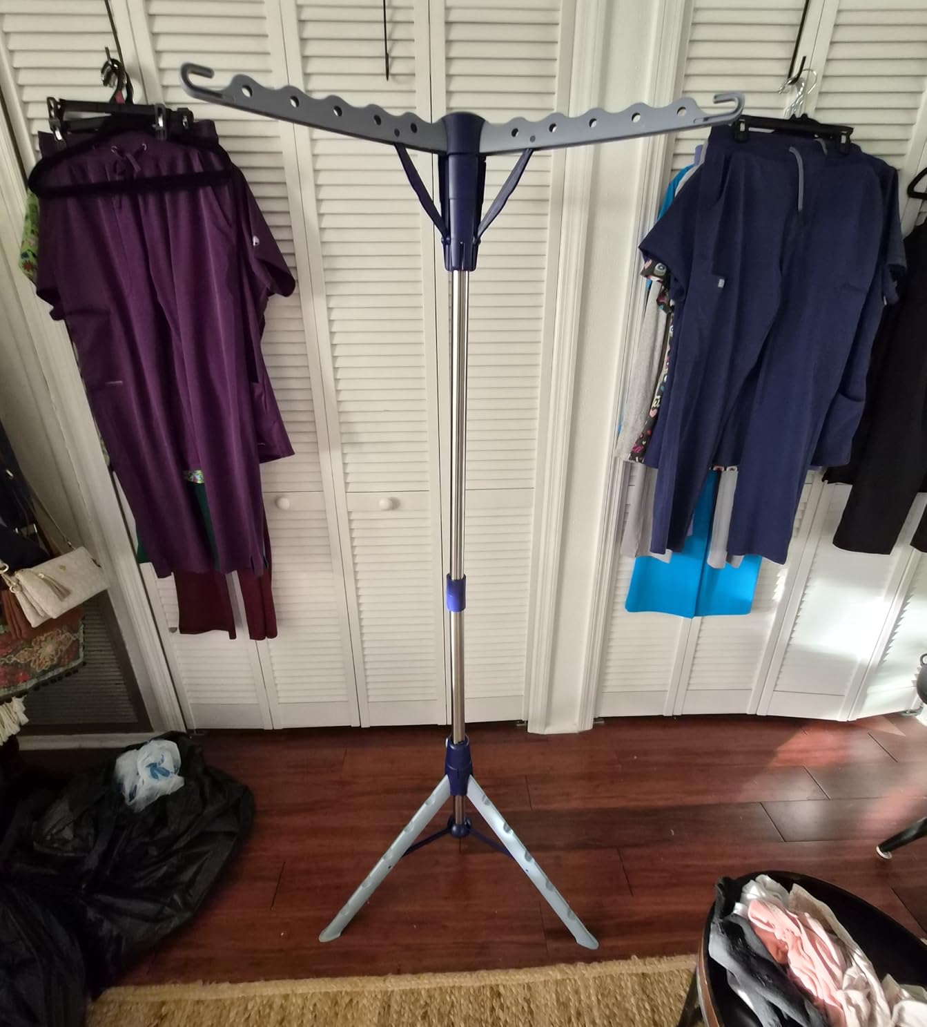Honey-Can-Do 2-Tier Collapsible Tripod Drying Rack - Space-Saving Foldable Clothes & Laundry Rack, Portable Indoor/Outdoor Stand for Shirts, Towels & Garments customer photo 1