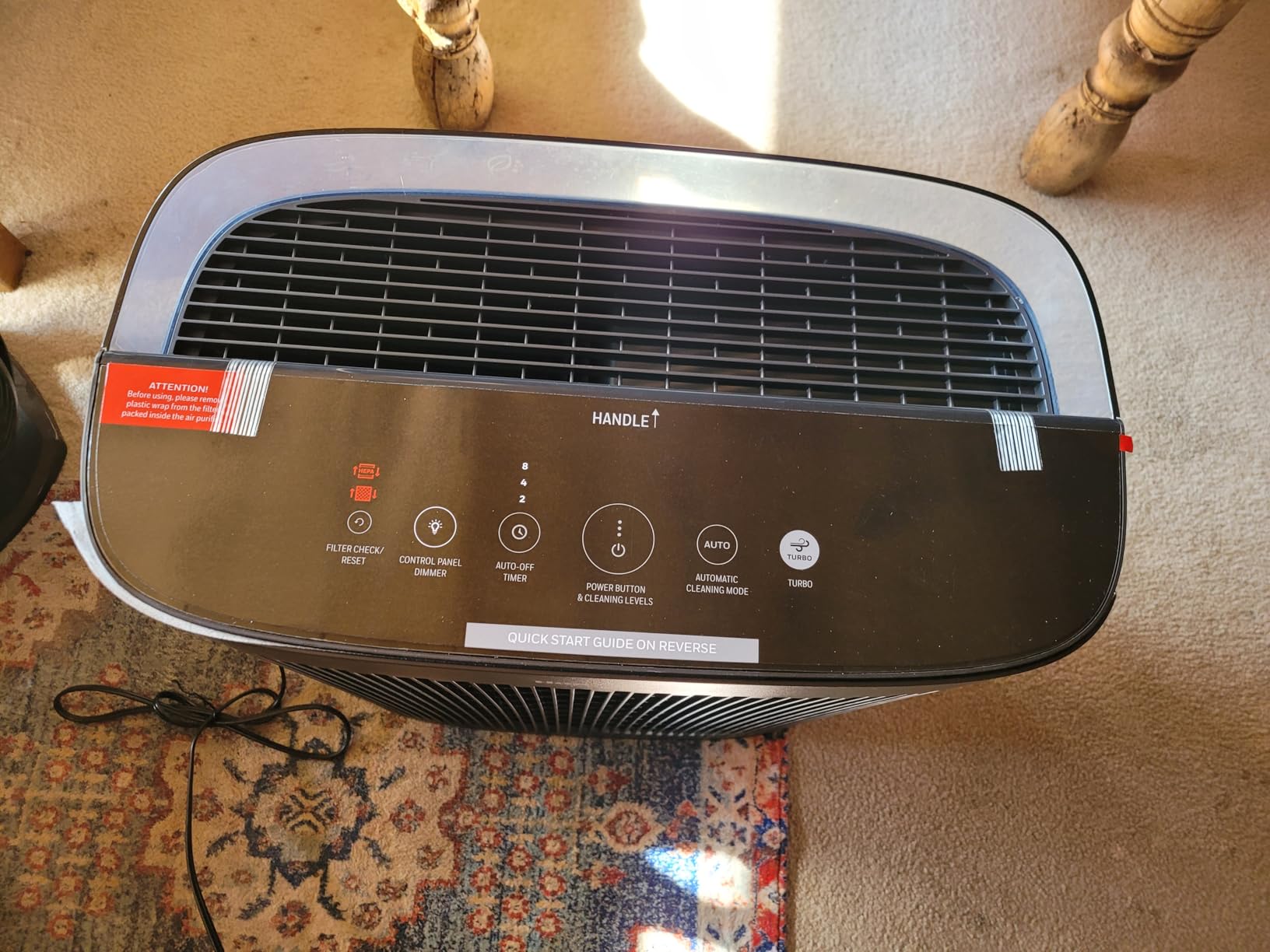 Honeywell HEPA Air Purifier for Home, 2423 Ft² Rooms in 1 hour, Air Quality Monitor, Auto Mode, Reduces Allergens, Dust, Pollen, Pet Dander, Odors, Smoke, Black, HPA5300B customer photo 1