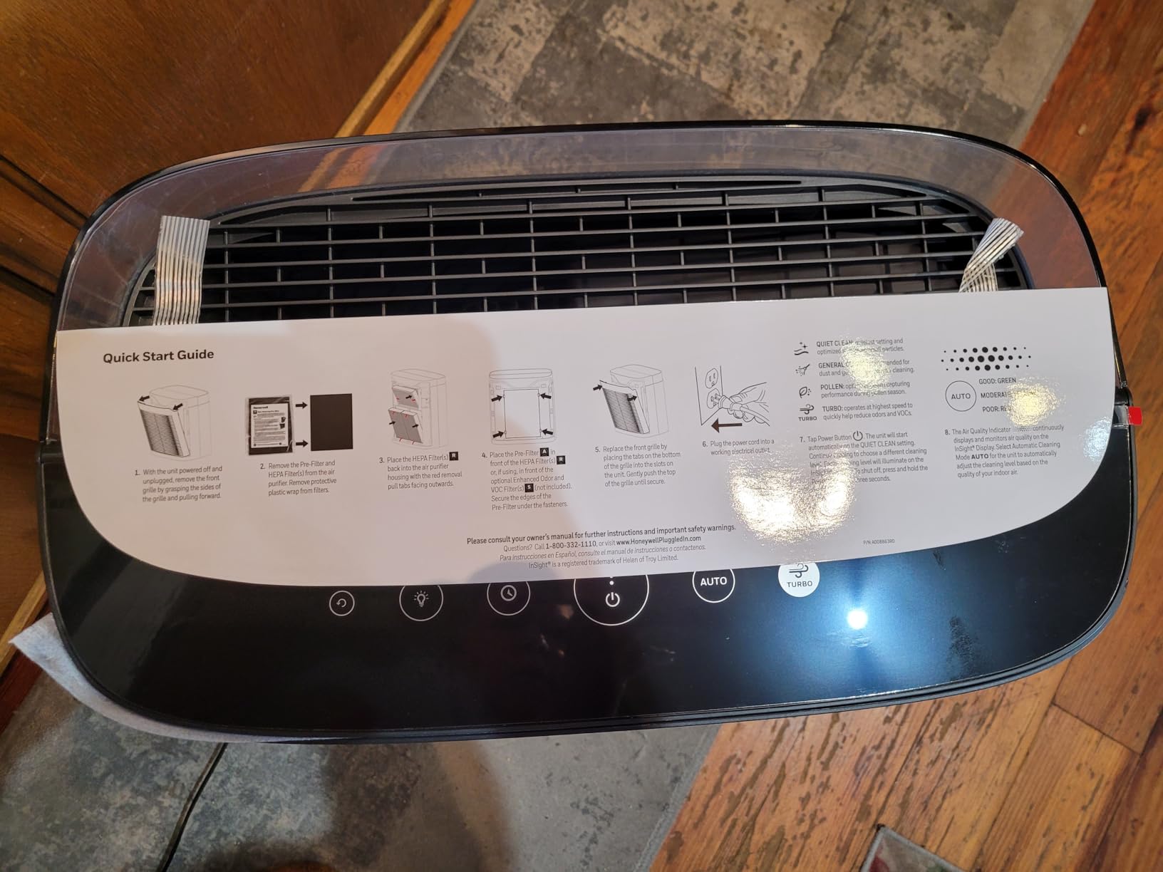Honeywell HEPA Air Purifier for Home, 2423 Ft² Rooms in 1 hour, Air Quality Monitor, Auto Mode, Reduces Allergens, Dust, Pollen, Pet Dander, Odors, Smoke, Black, HPA5300B customer photo 2
