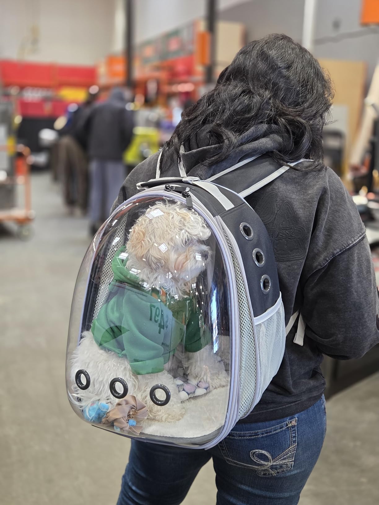 Lollimeow Cat Carrier Backpack, Expandable Bubble Pet Carrier for Cats and Small Dogs, Airline Approved Travel Backpack for Hiking, Walking & Outdoor Adventures - Supports up to 16 lbs customer photo 2