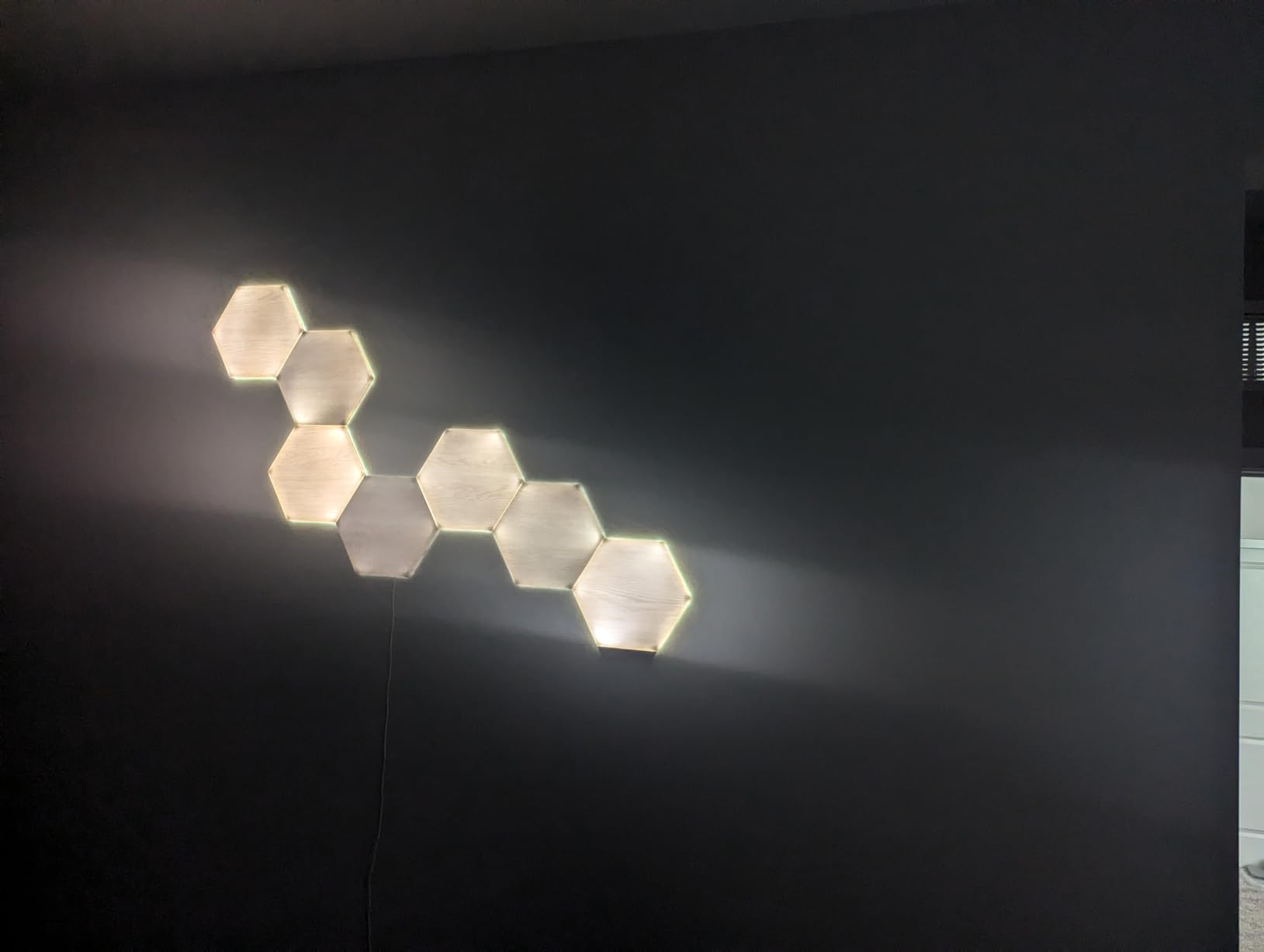 Nanoleaf Hexagon Lights, Smart RGBW LED Wall Light Panels, 3 PK, Brown | Compatible with Alexa Google Assistant, Home Wall Decor for Living Room with Music Sync, Expansion Pack customer photo 2