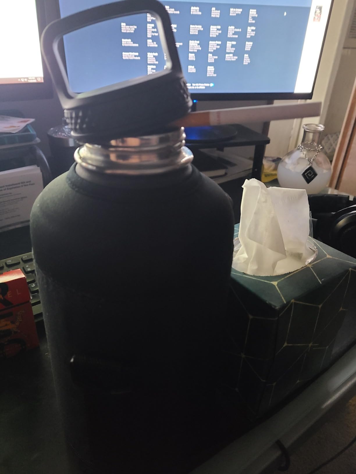Coolflask 128 oz Gallon Water Bottle Insulated with Straw & 3 Lids, Water Jug Large Stainless Steel customer photo 1