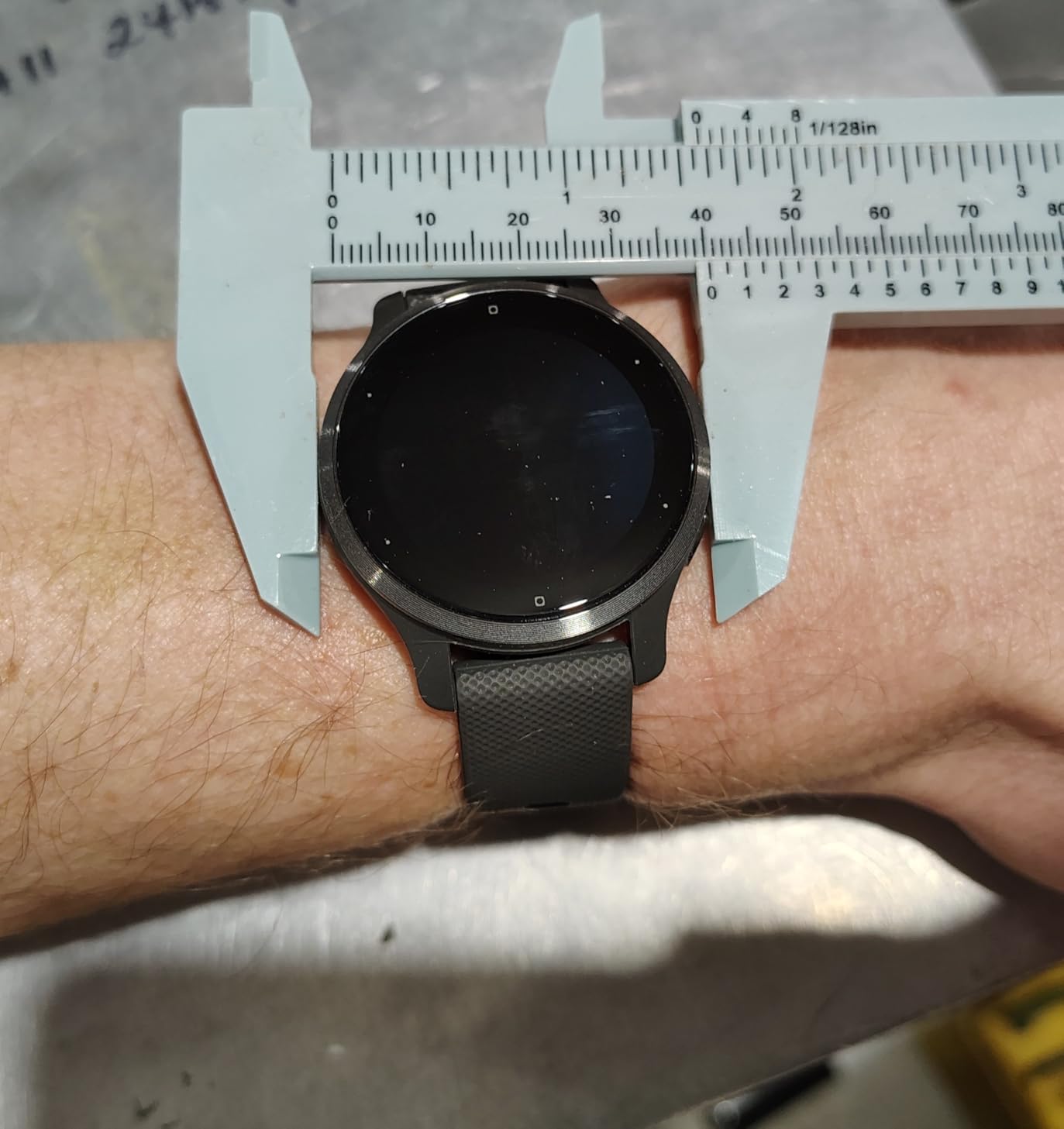 Garmin Venu 2S, Smaller-Sized GPS Smartwatch with Advanced Health Monitoring and Fitness Features, Slate Bezel with Graphite Case and Silicone Band customer photo 2